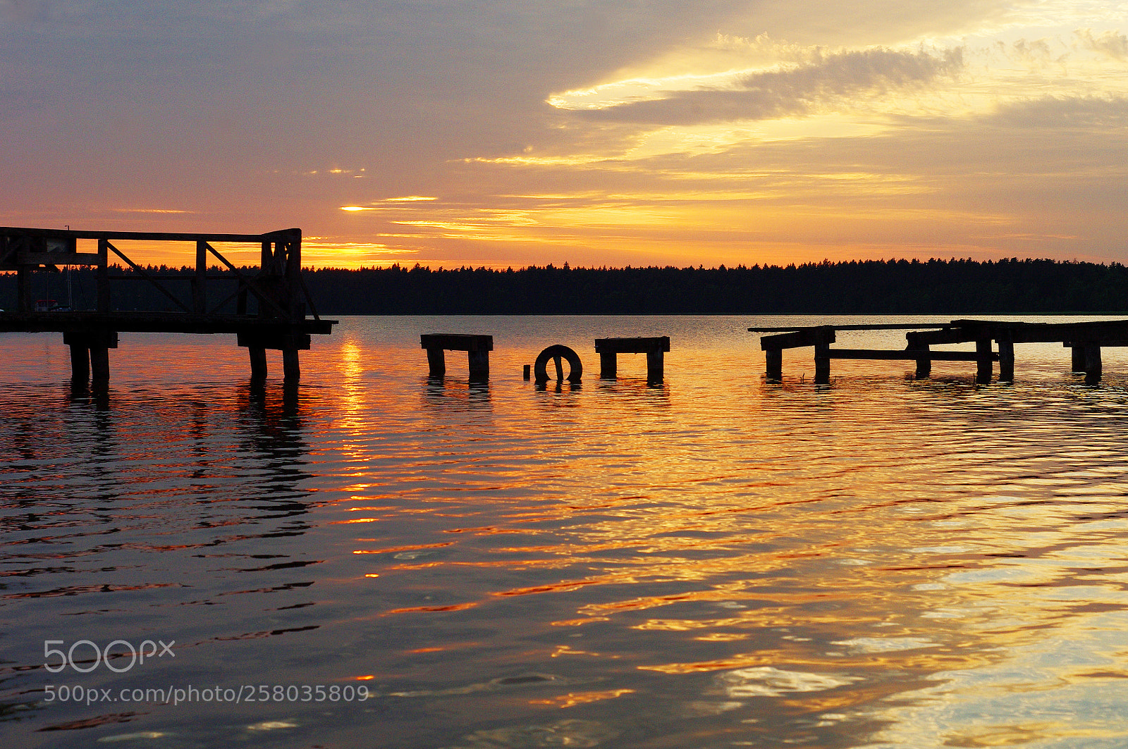 Pentax K-x sample photo. Sunset over the destroyed photography