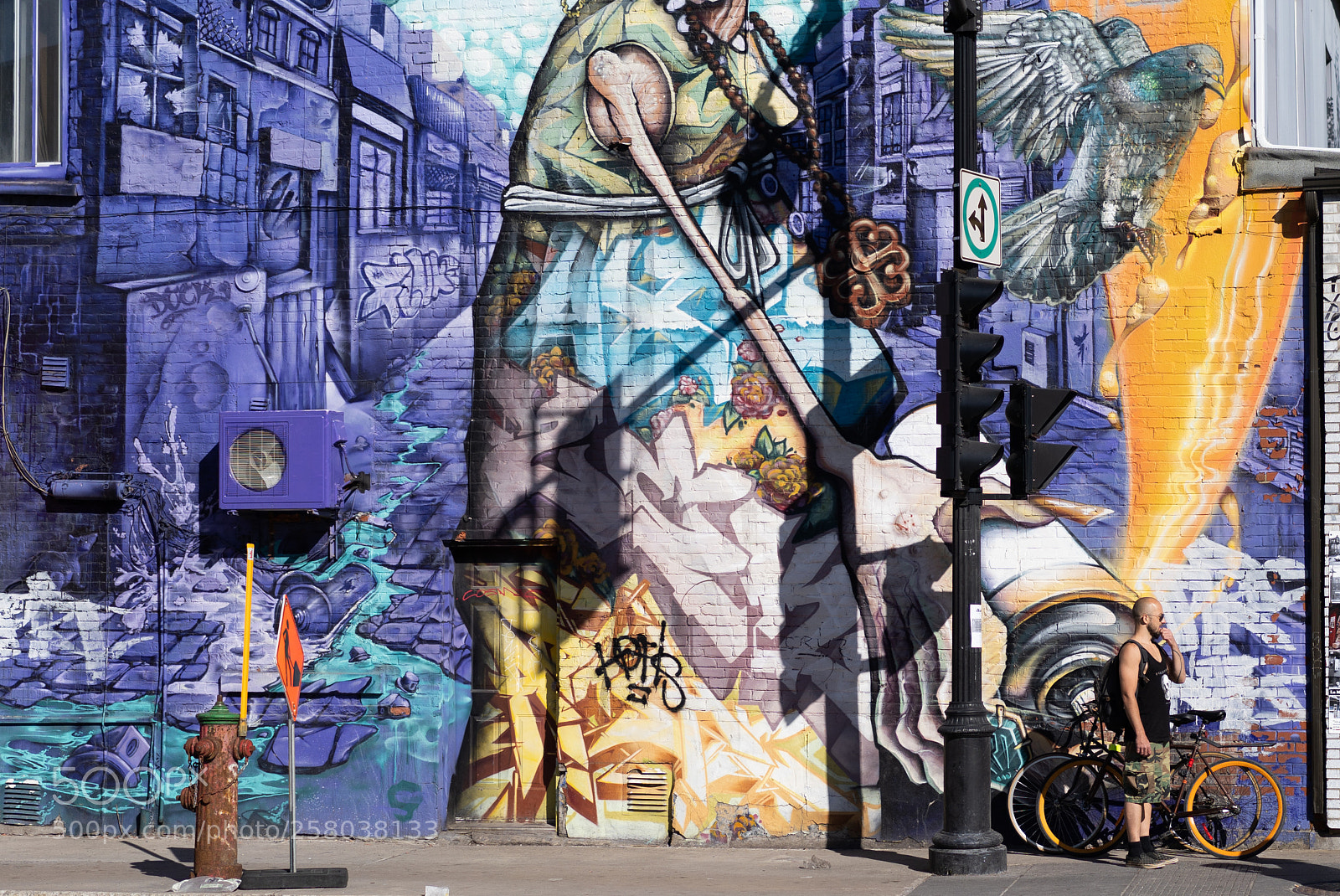 Sony a7 III sample photo. Montreal purple murals photography