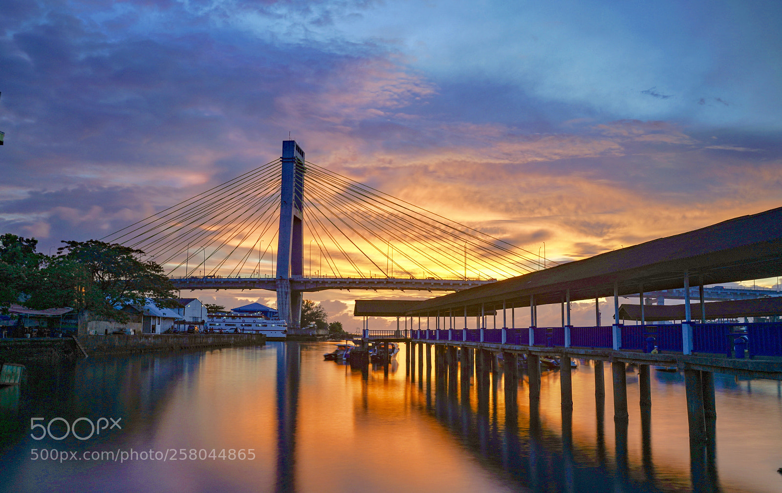 Sony a7R III sample photo. Sunset from manado port photography