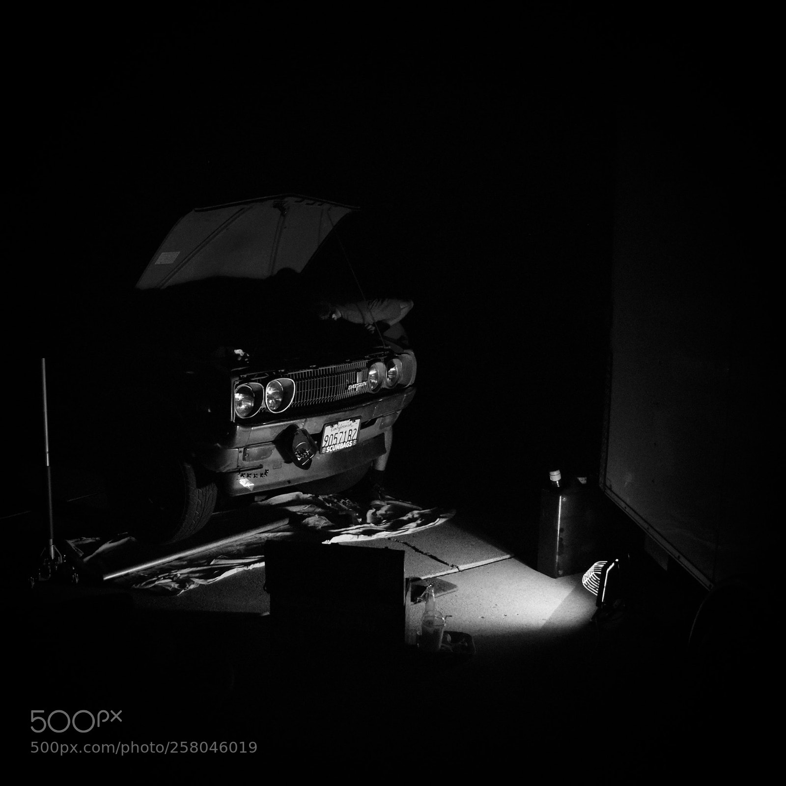 Nikon D5300 sample photo. Truckworknightbw photography