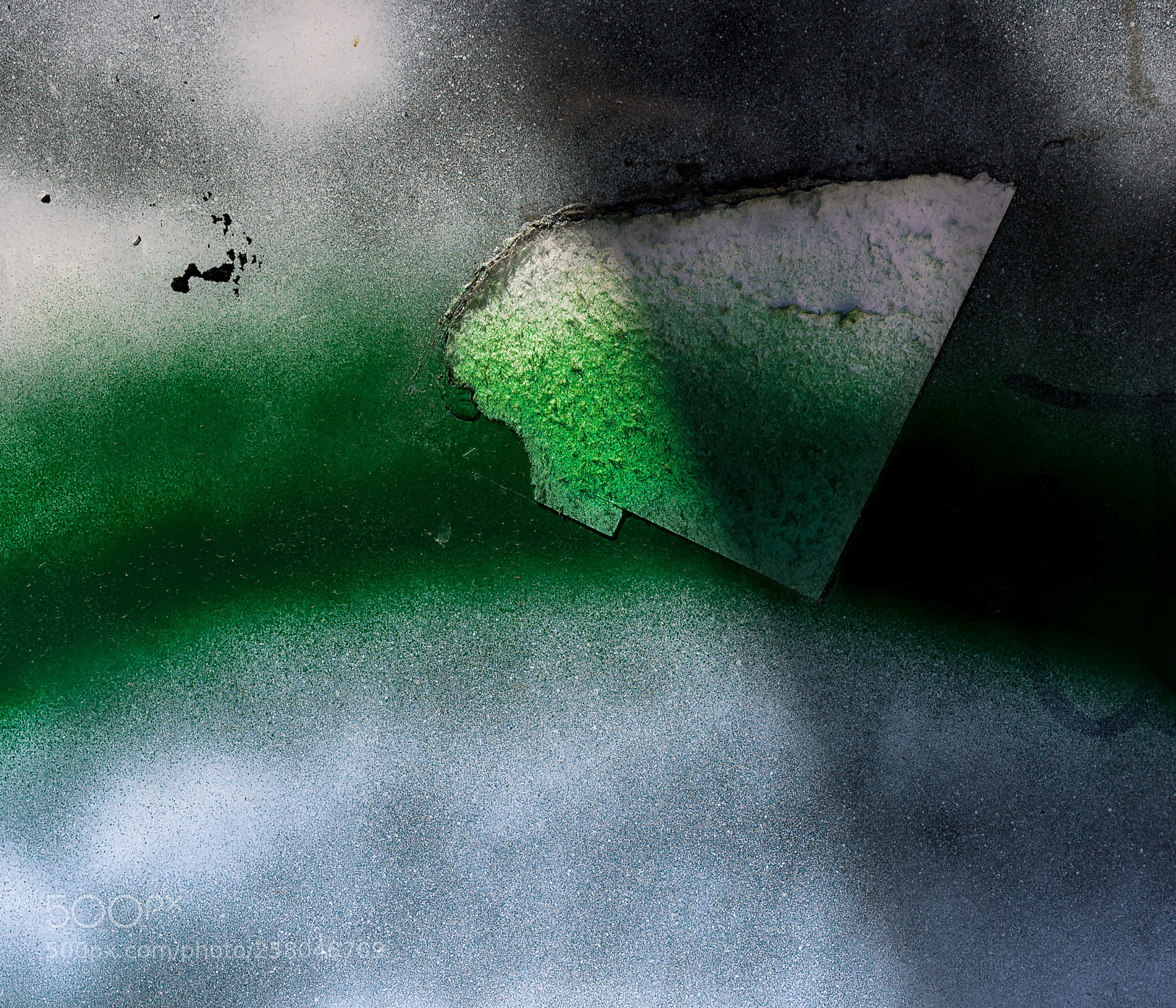 Pentax K-r sample photo. Green-blue abstract photography