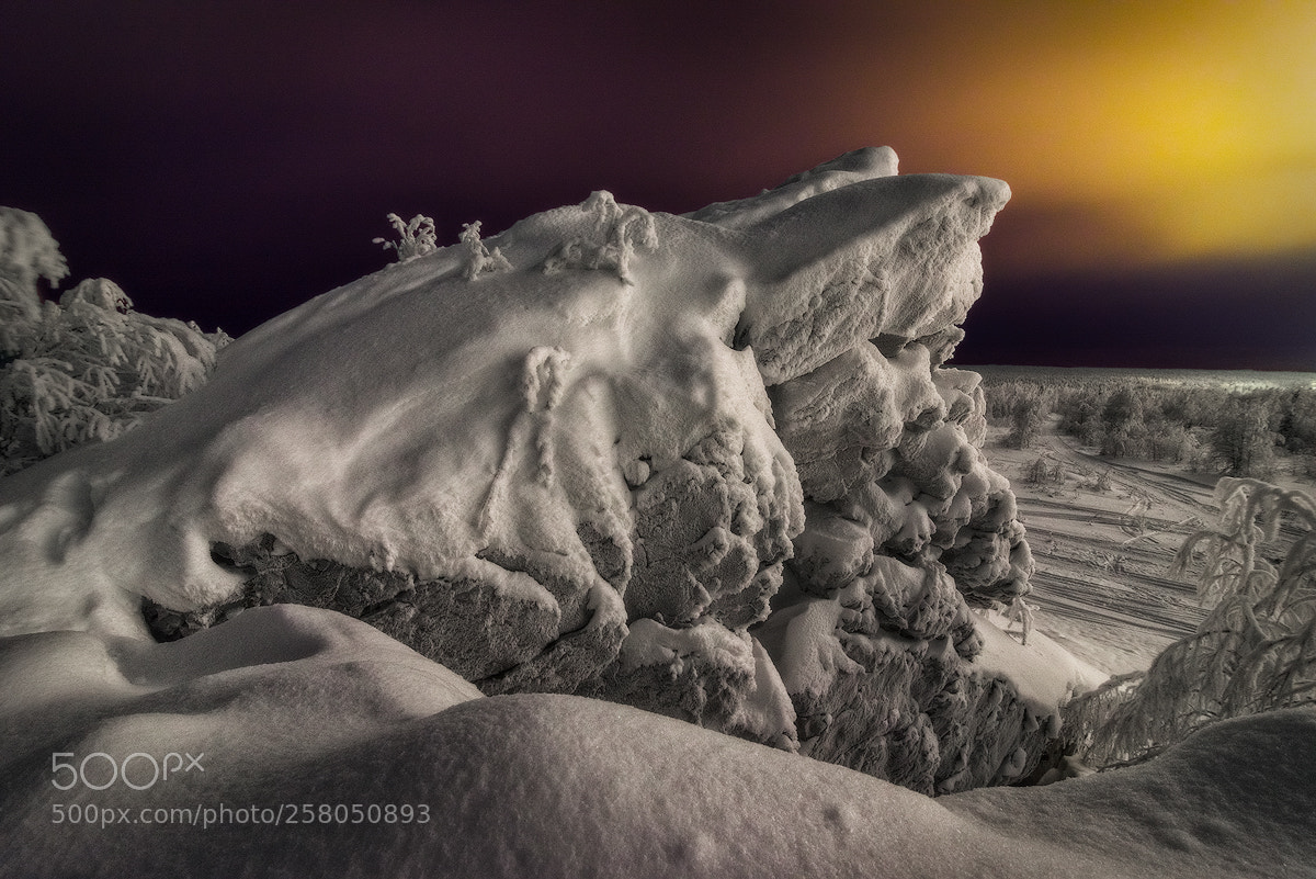 Nikon D600 sample photo. Snow rock photography