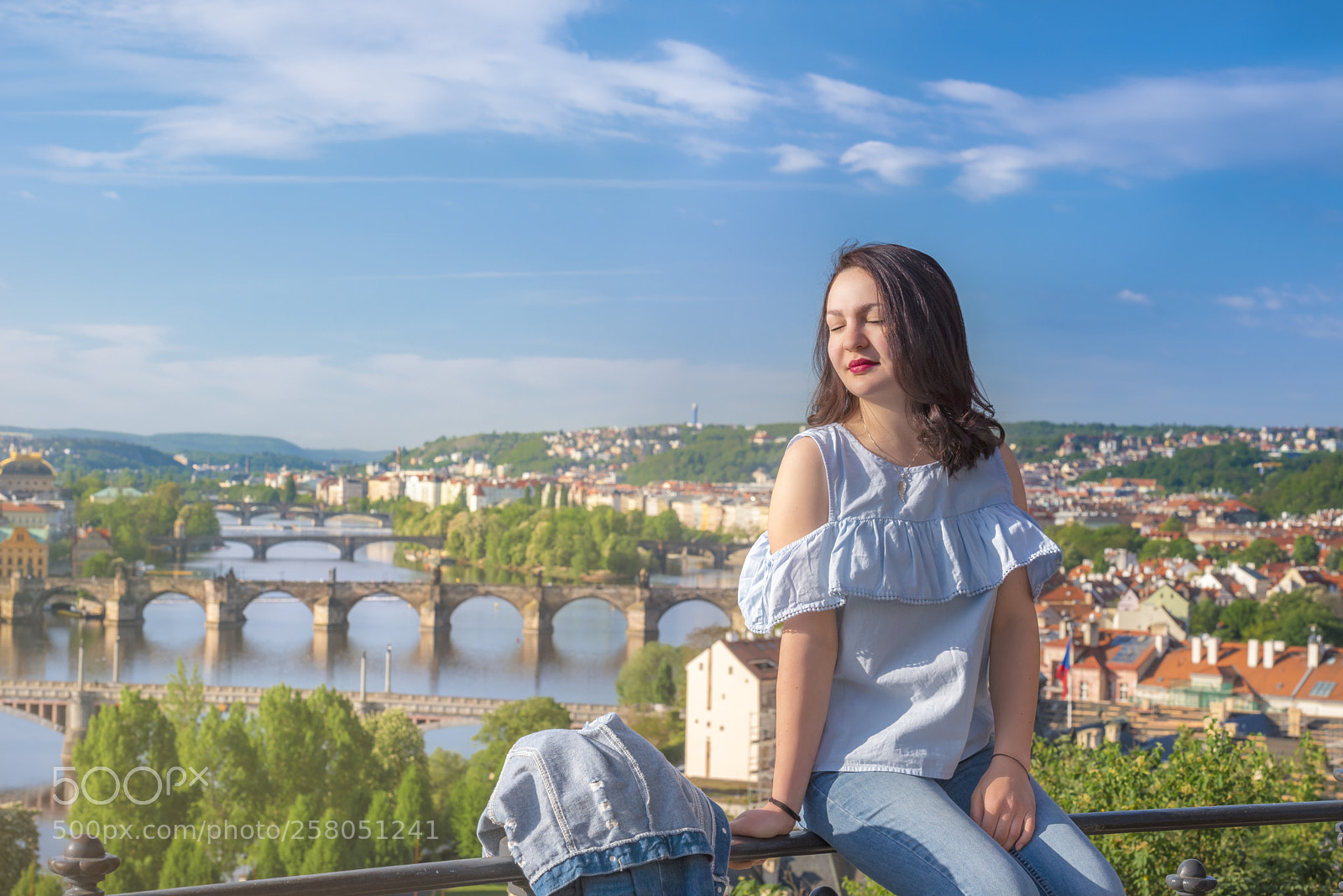 Nikon D750 sample photo. Beautiful woman and vltava photography