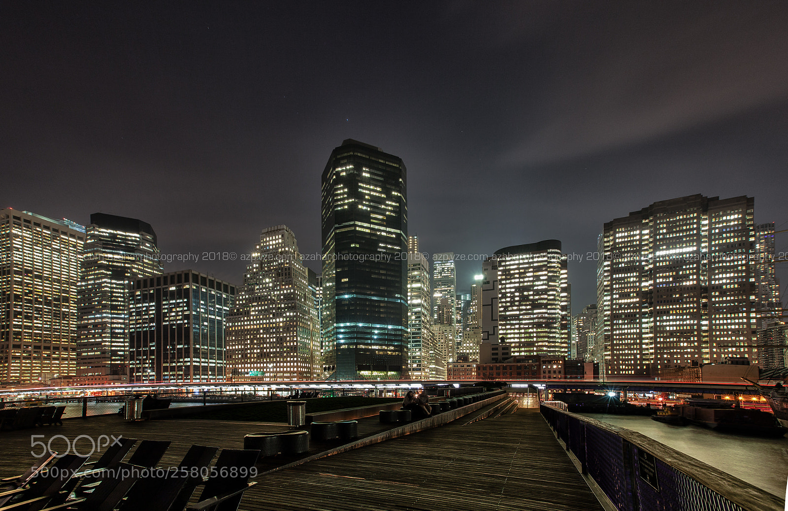 Canon EOS 5D Mark II sample photo. Financial district at night photography