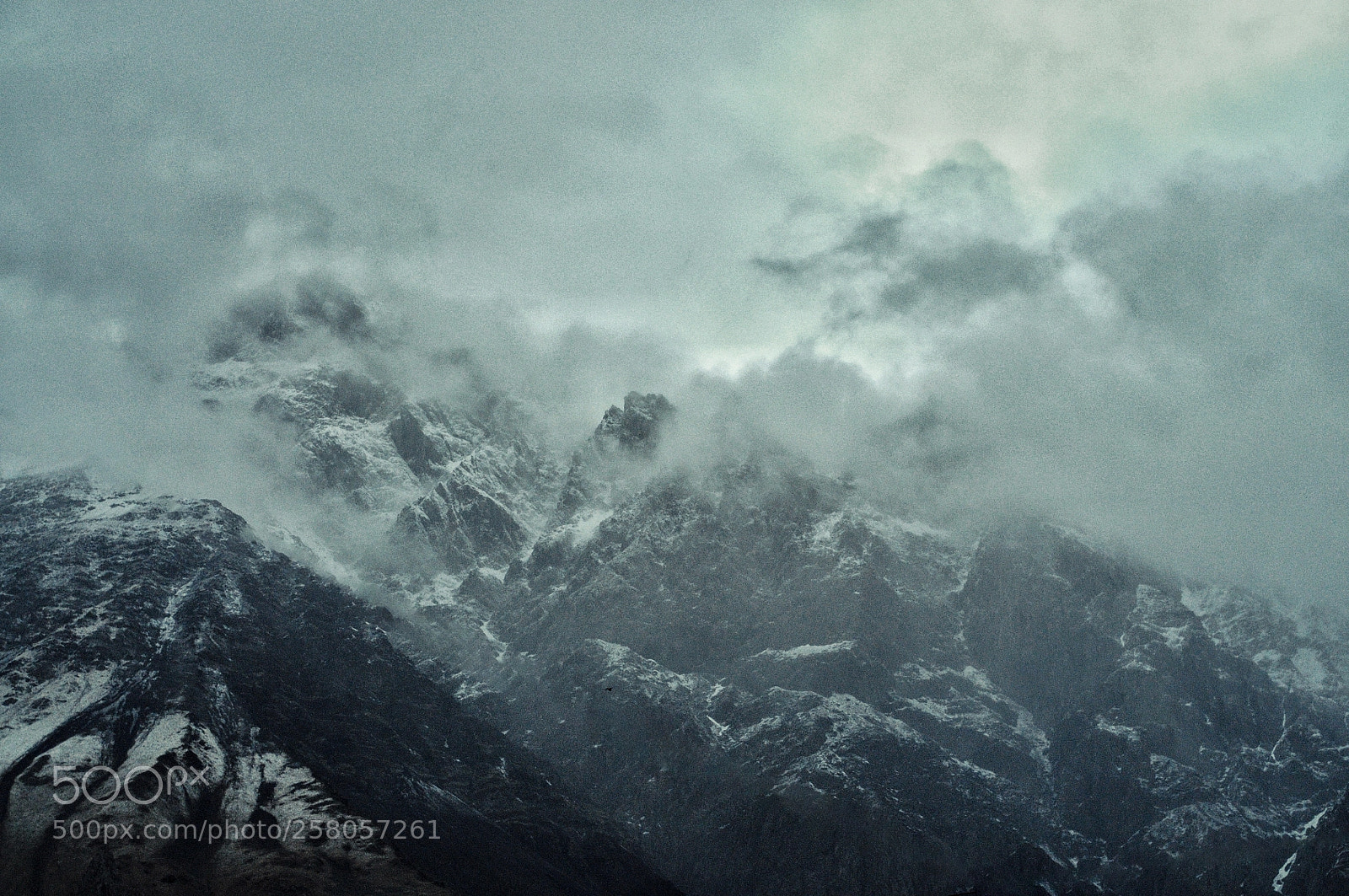 Nikon D300 sample photo. Kazbegi misty mountains photography