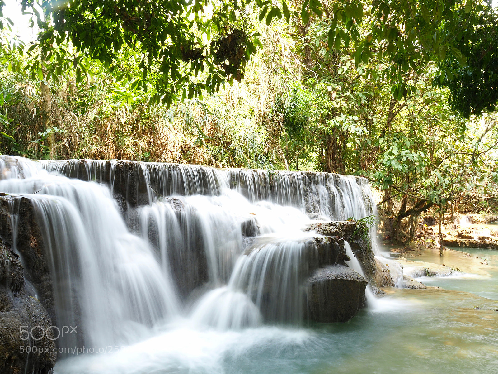 Olympus OM-D E-M10 II sample photo. Kuang si fall photography