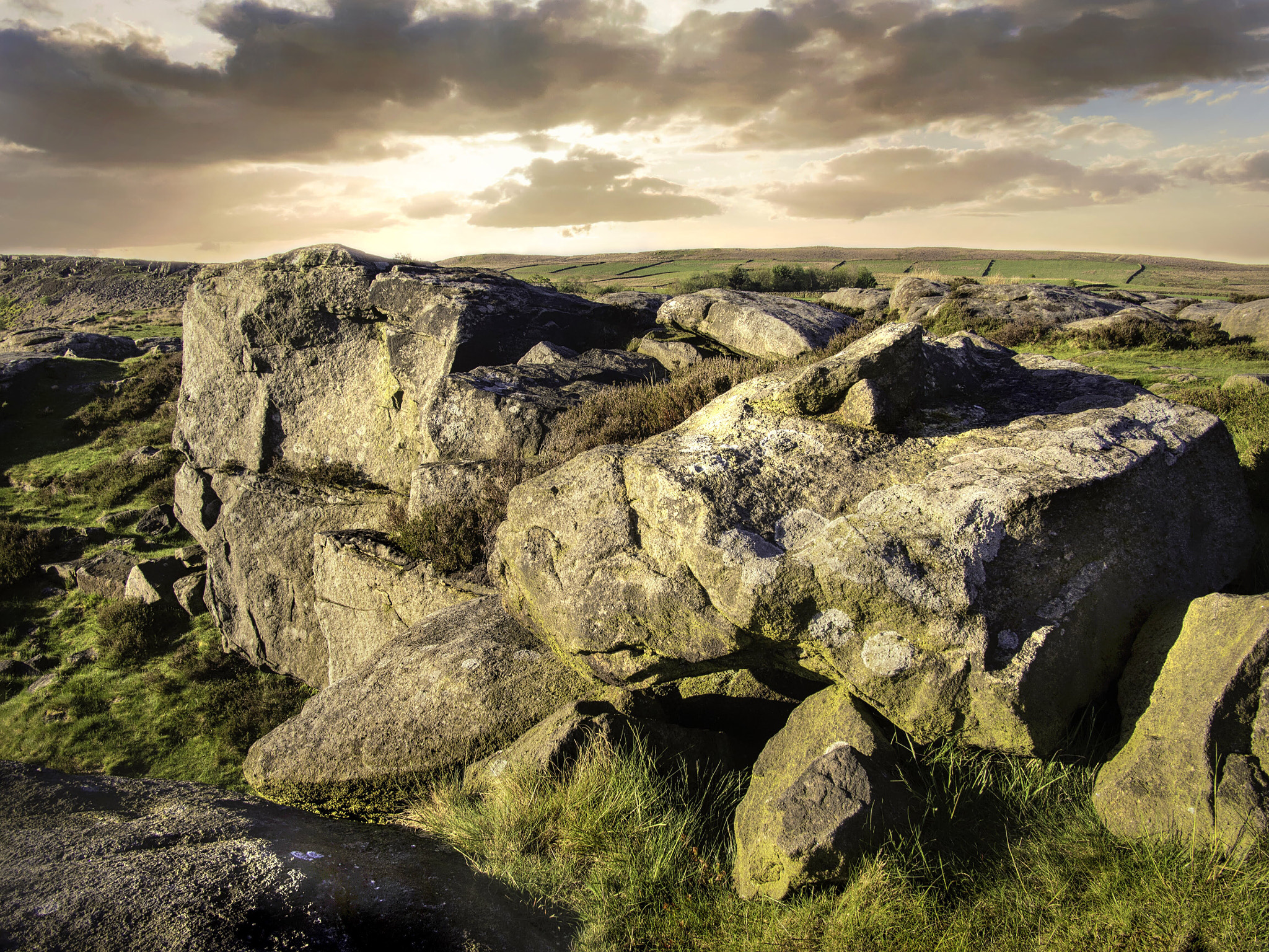 Olympus PEN E-PL5 sample photo. Rocky outcrop baslow edge , derbyshire uk photography