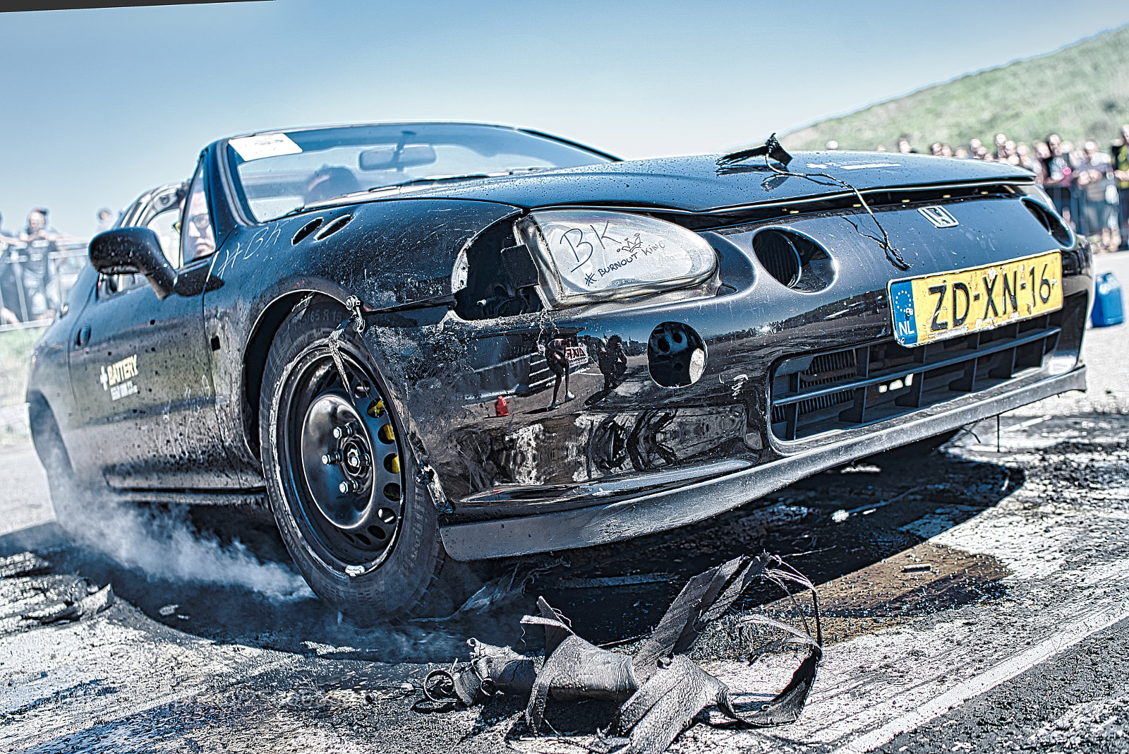 Sony a7R III sample photo. Burn-out 05. japfest circuit photography