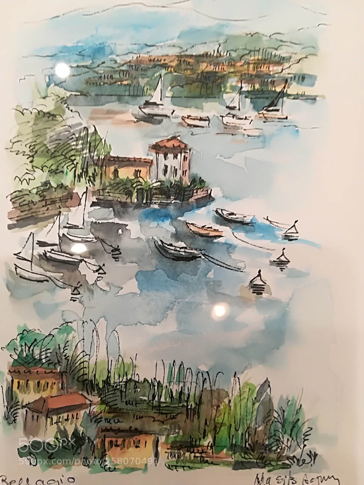 HUAWEI P10 lite sample photo. Watercolour bellagio photography