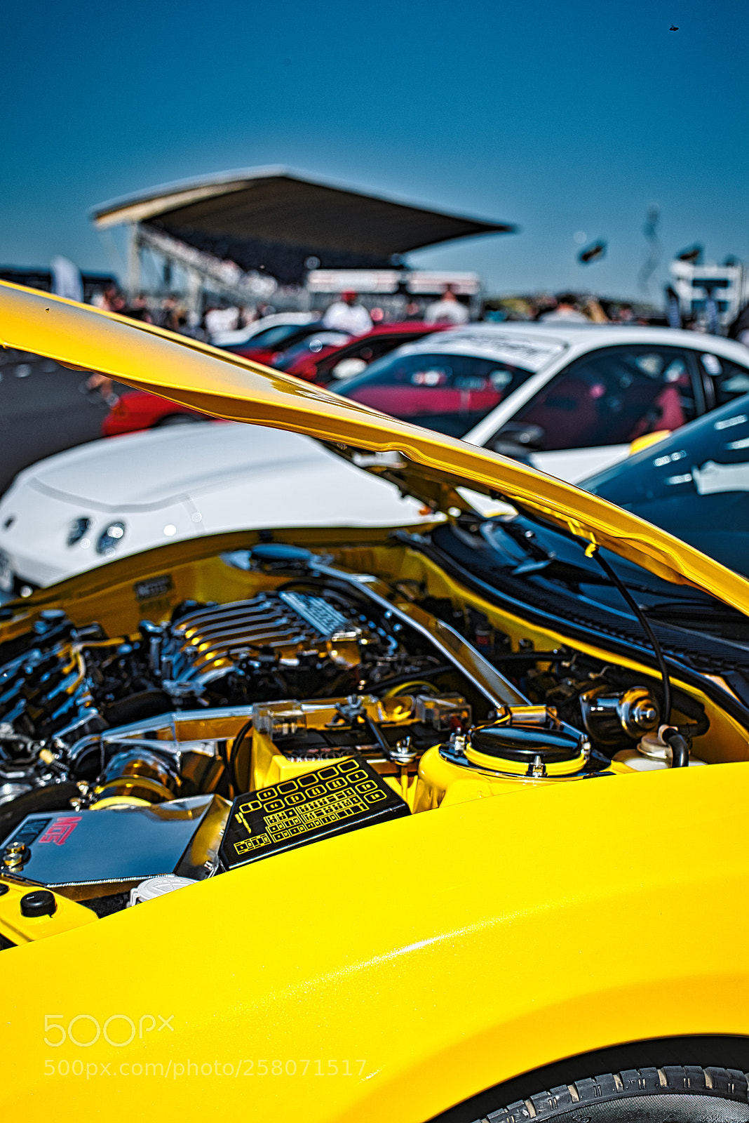 Sony a7R III sample photo. Cars yellow japfest circuit photography