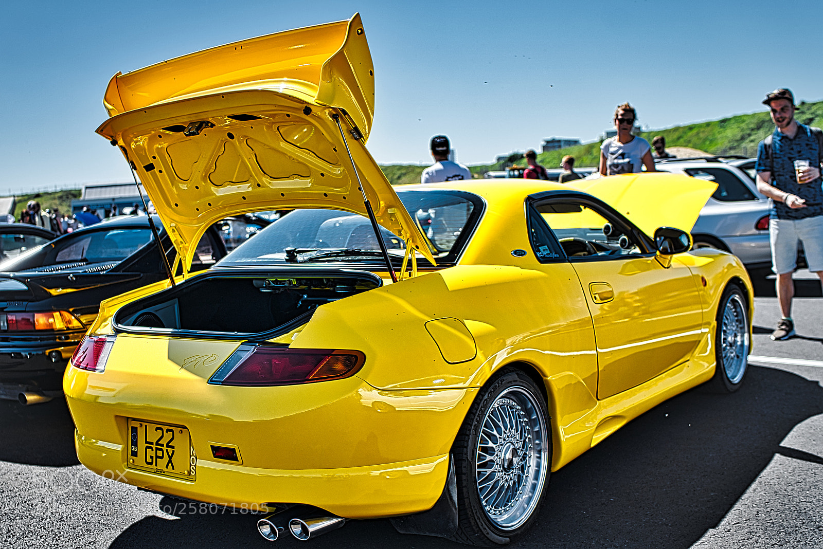 Sony a7R III sample photo. Cars yellow japfest circuit photography