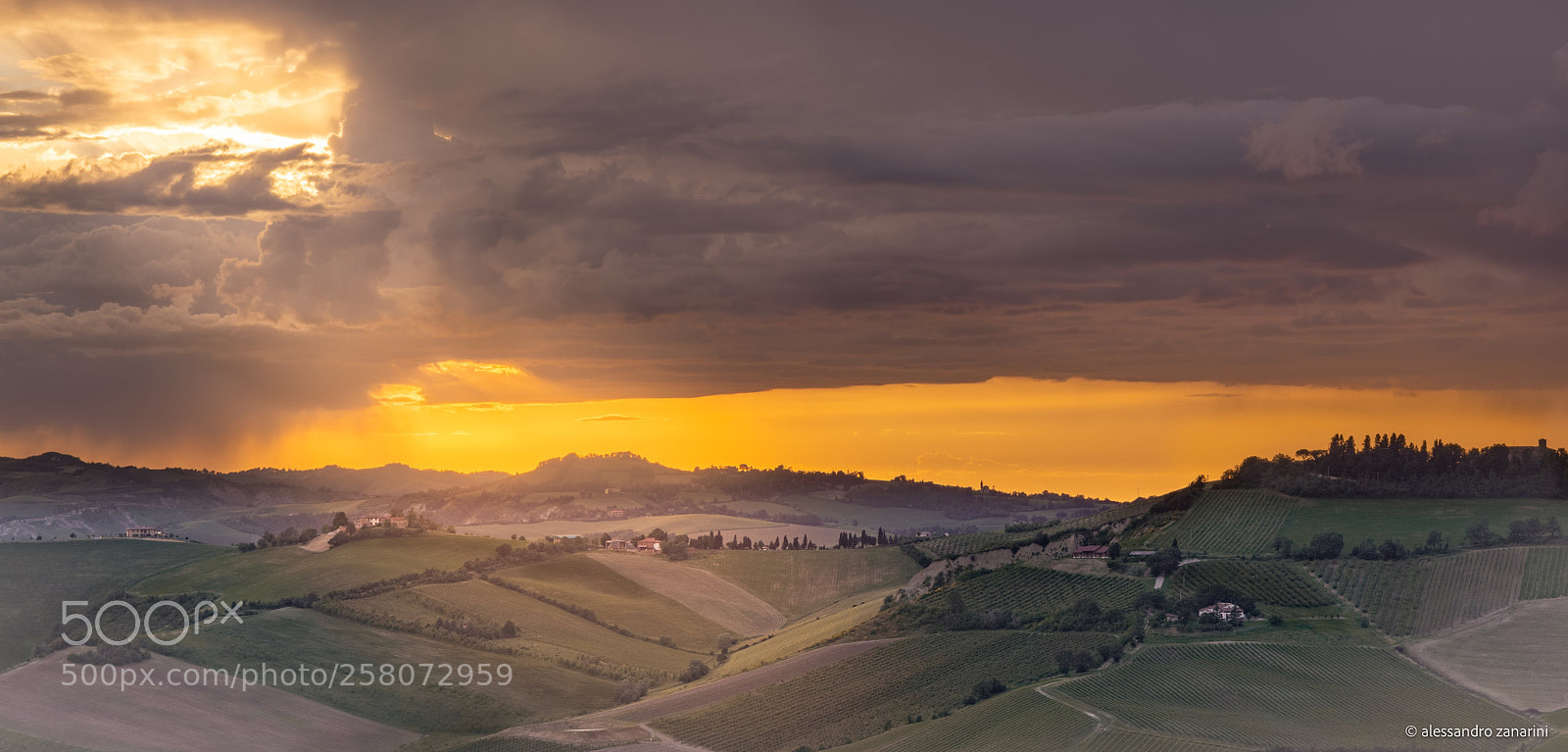 Nikon D7100 sample photo. Sunset storm on italian photography
