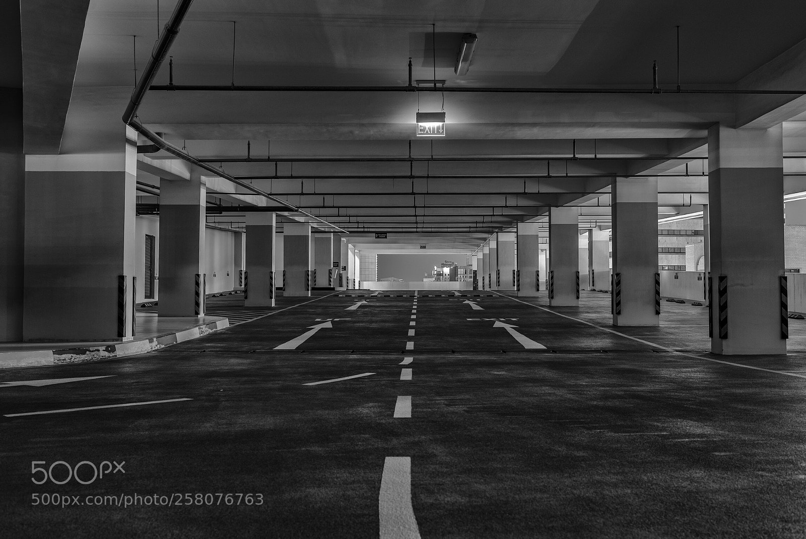 Nikon D750 sample photo. Parking garage at night photography