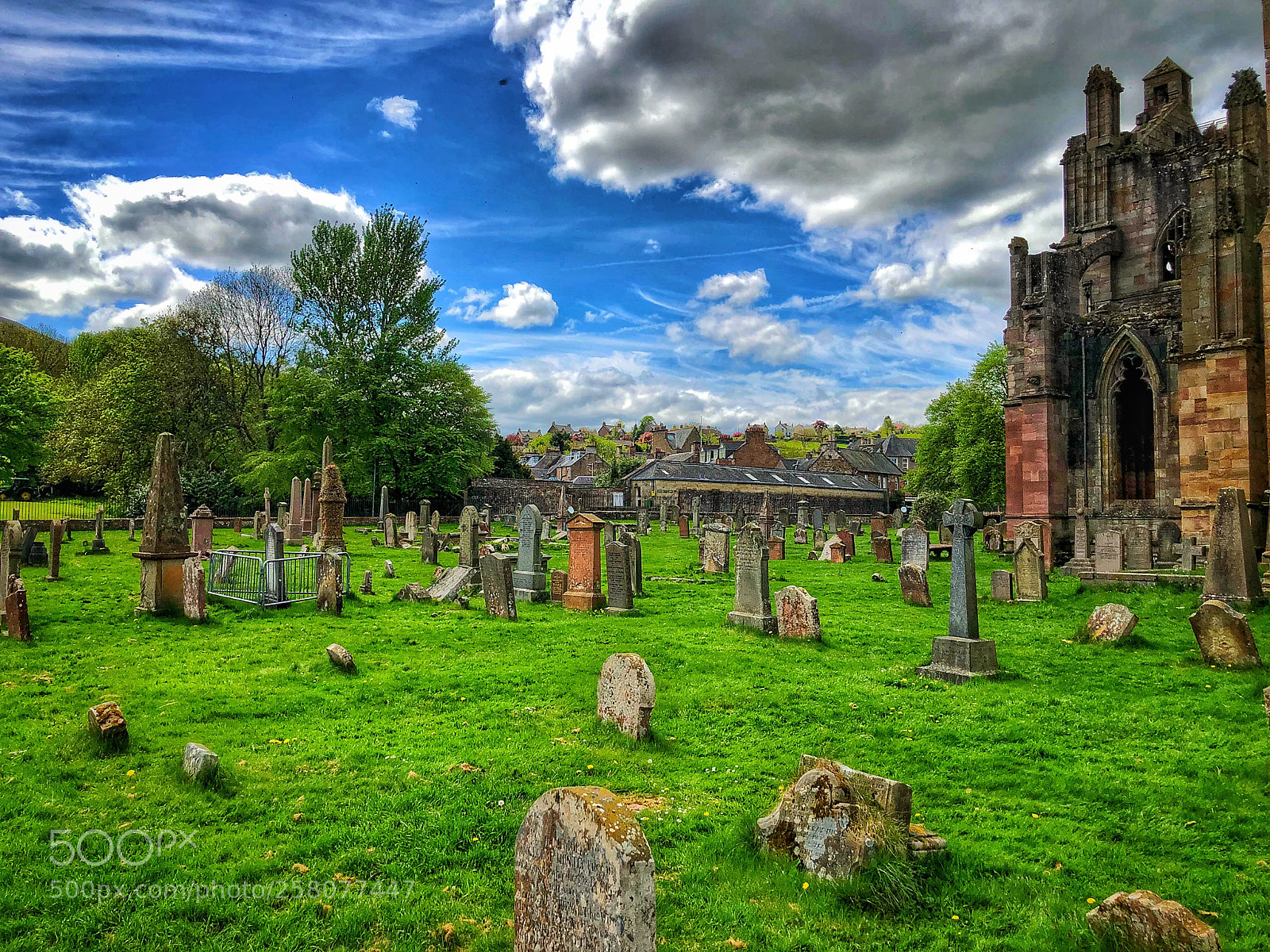 Apple iPhone 8 Plus sample photo. Melrose abbey, scotland photography