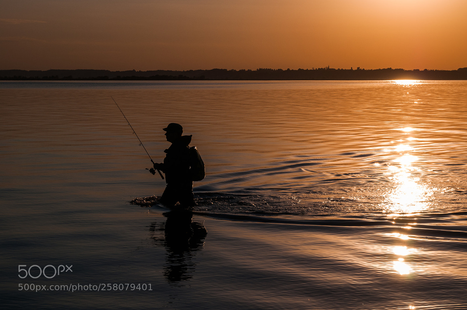 Nikon D300 sample photo. Angler at sunset photography