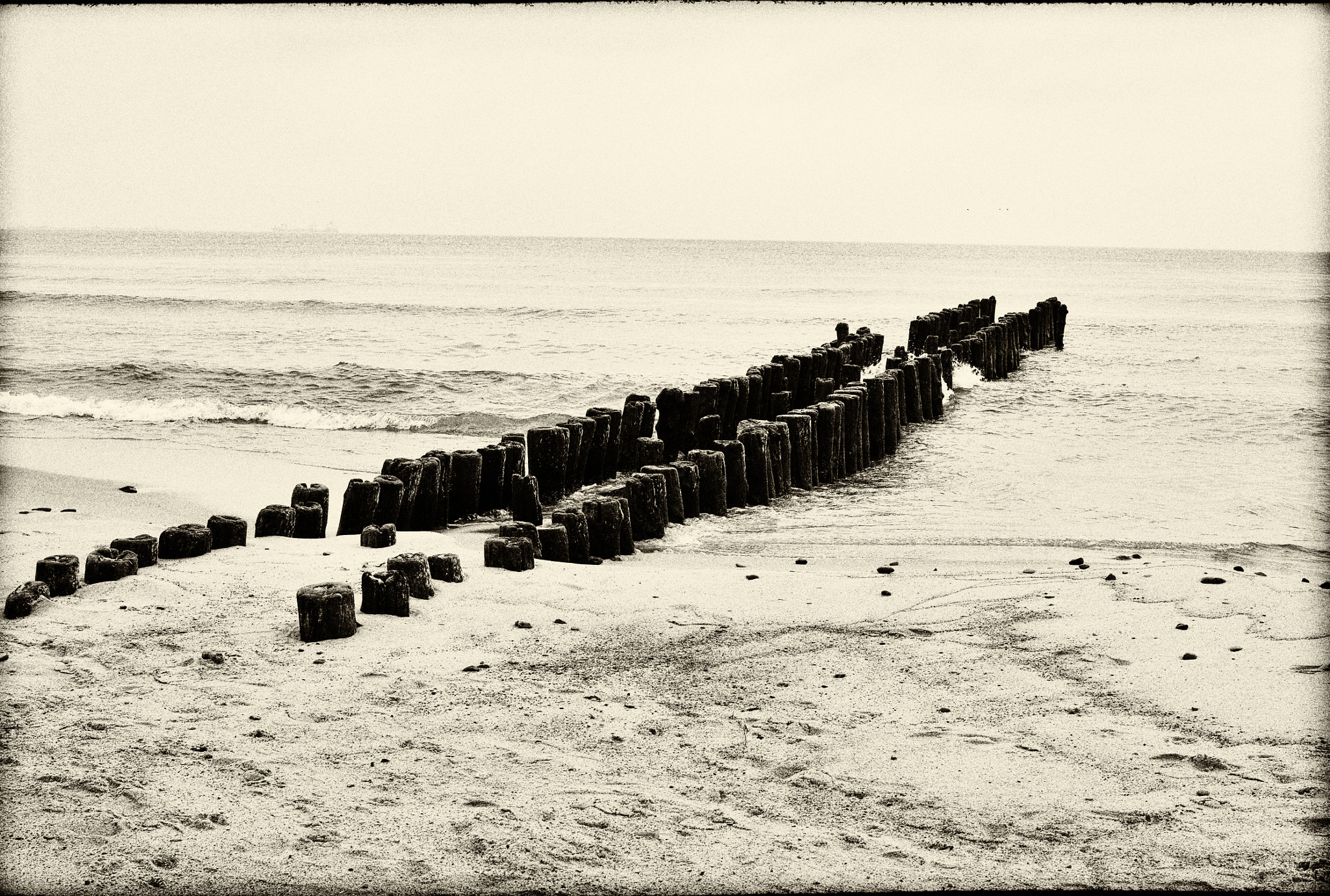 Sigma DP2 Merrill sample photo. Groynes on the baltic sea photography