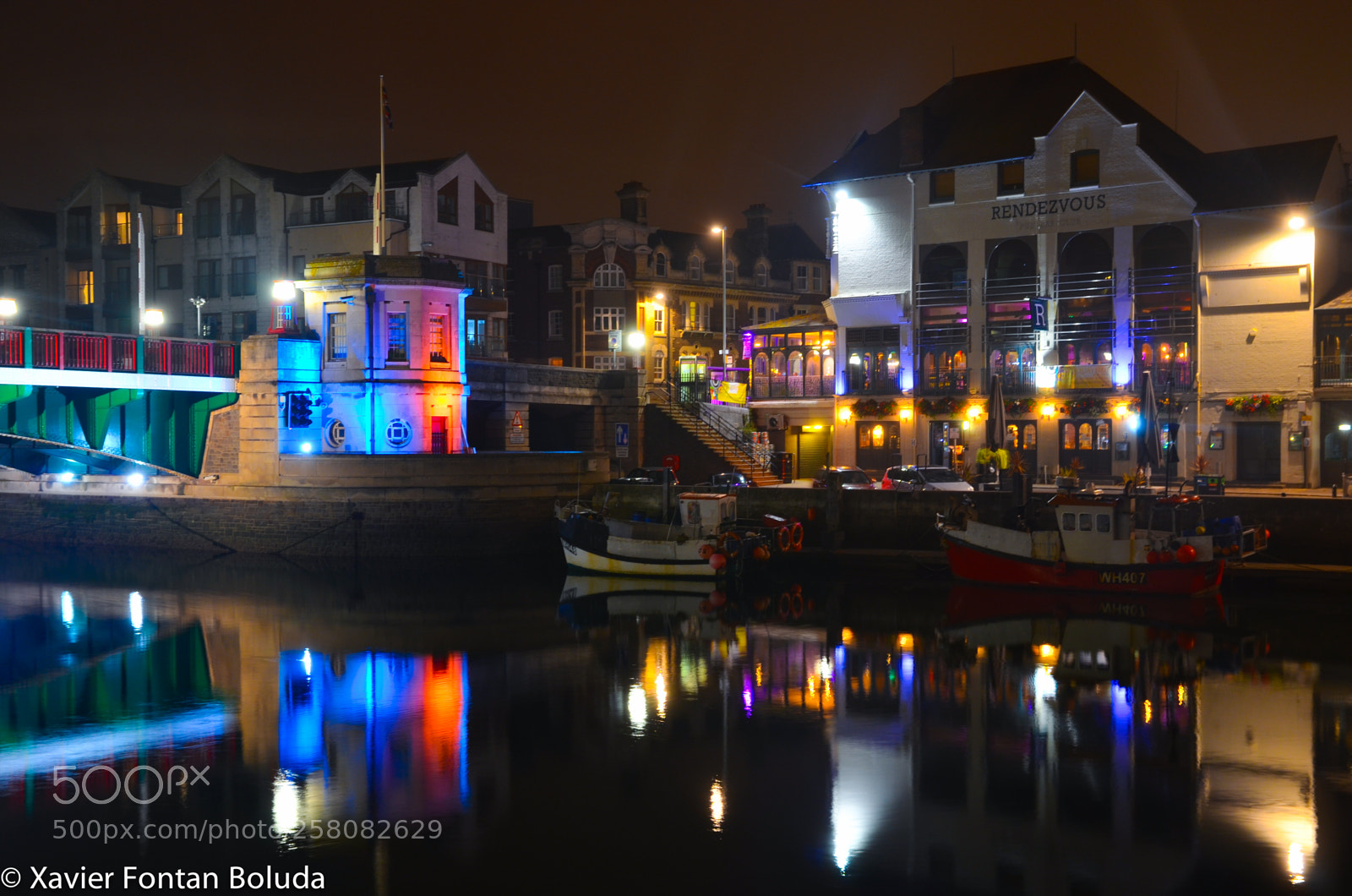 Nikon D5100 sample photo. Weymouth harbour at night photography