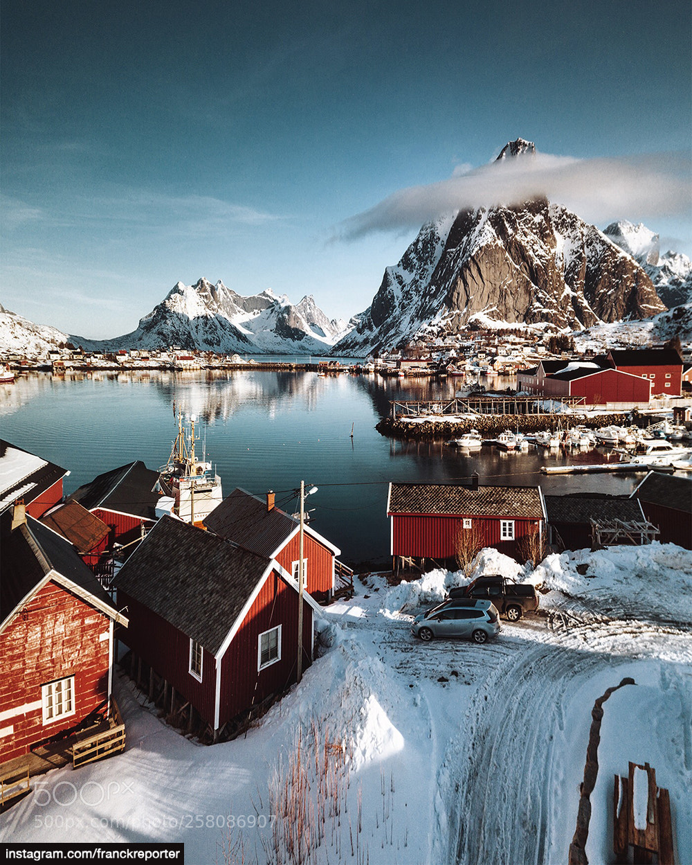 DJI FC220 sample photo. Reine at lofoten photography