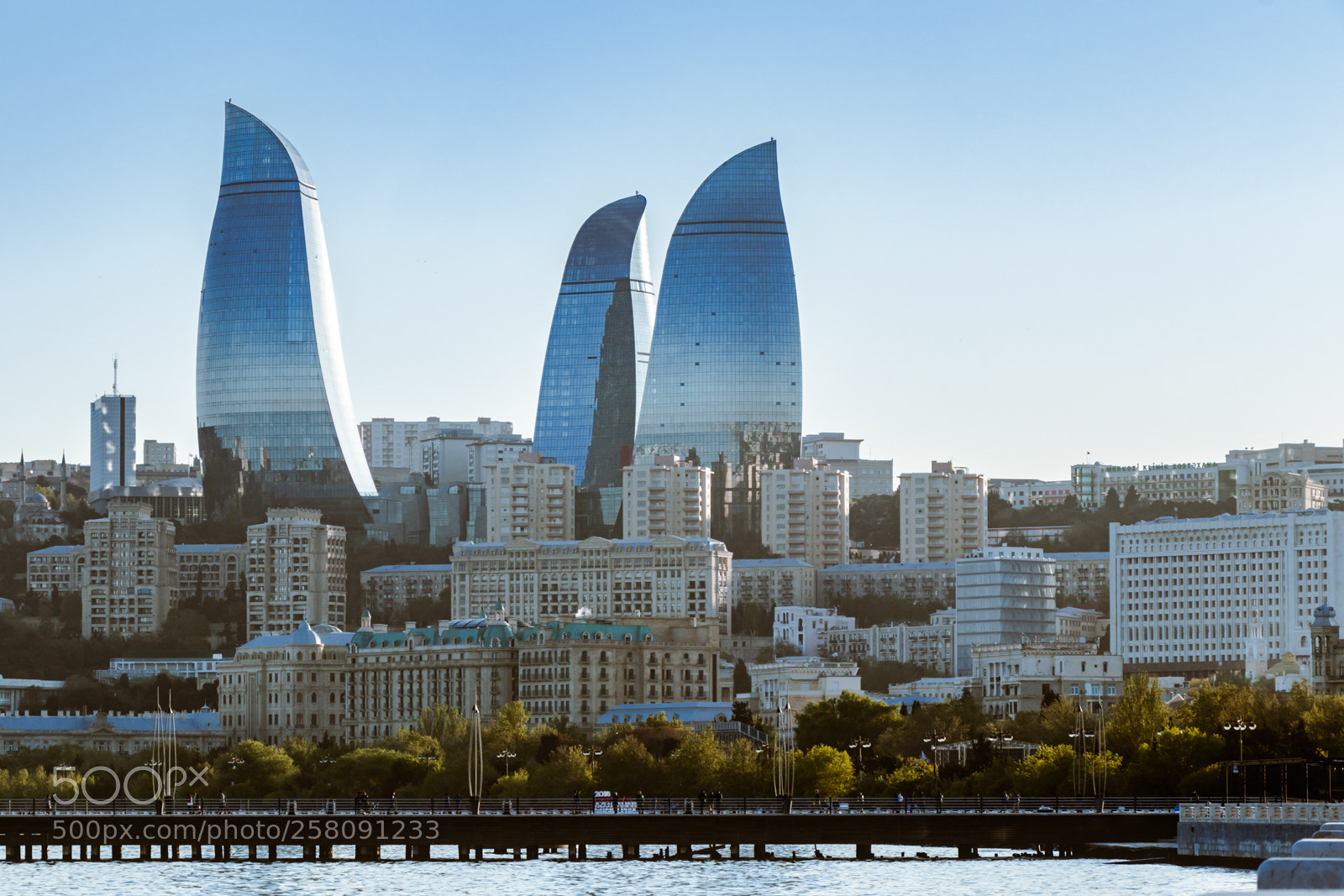 Canon EOS 80D sample photo. Flame towers in baku photography