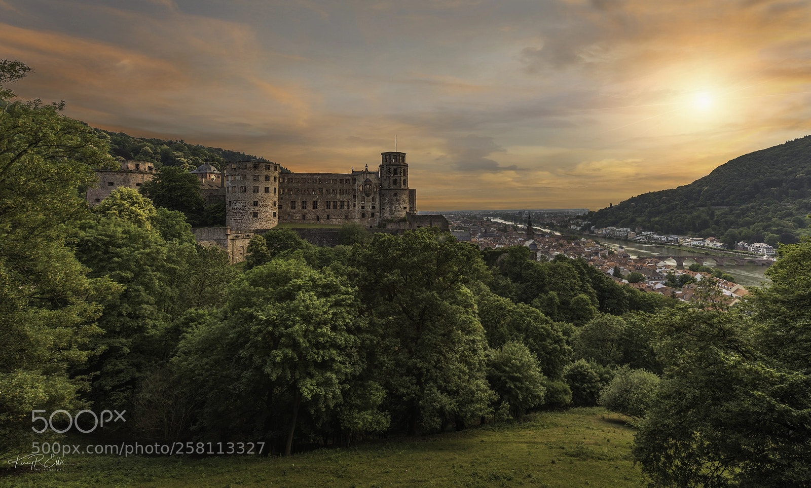 Nikon D810 sample photo. Heidelberg sunset photography