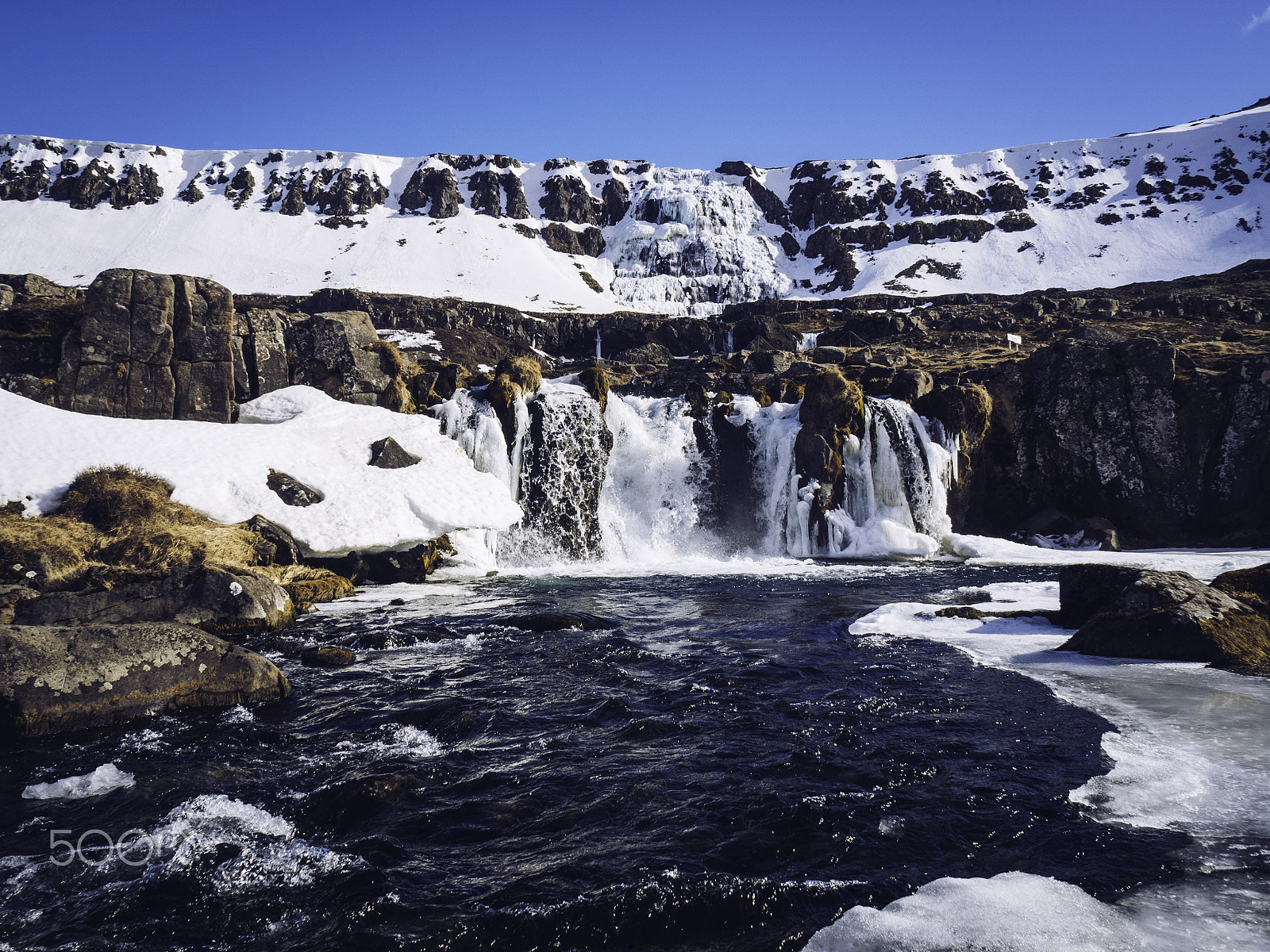 Olympus PEN E-PL7 sample photo. Dynjandi - between water and ice photography