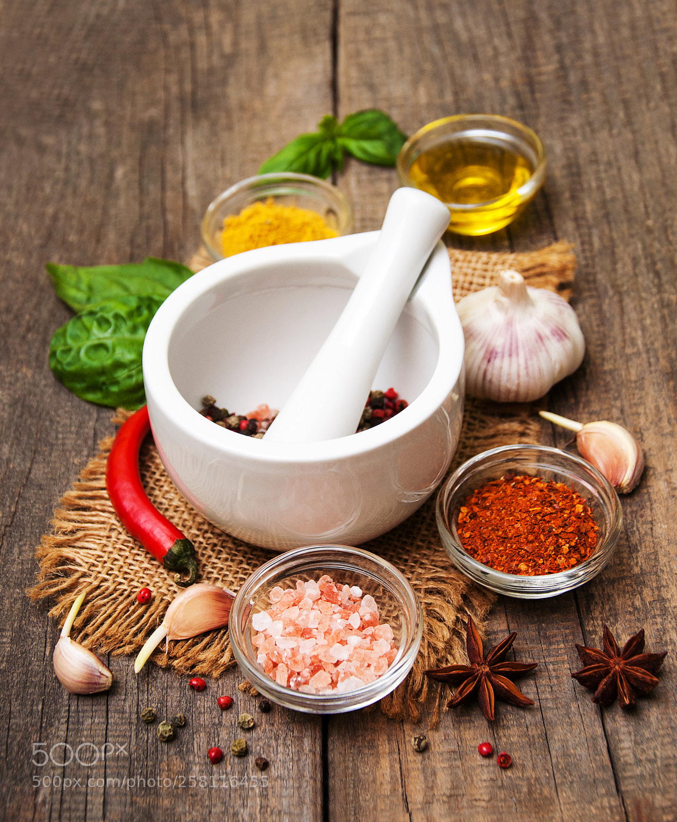 Nikon D90 sample photo. Different kind of spices photography
