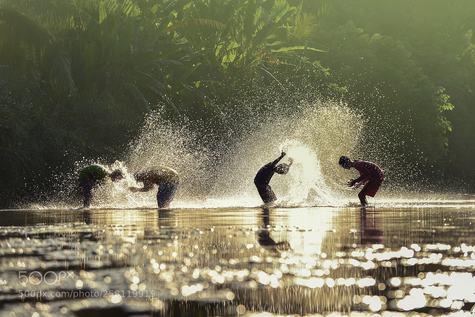 Nikon D750 sample photo. Silhouette of children are photography