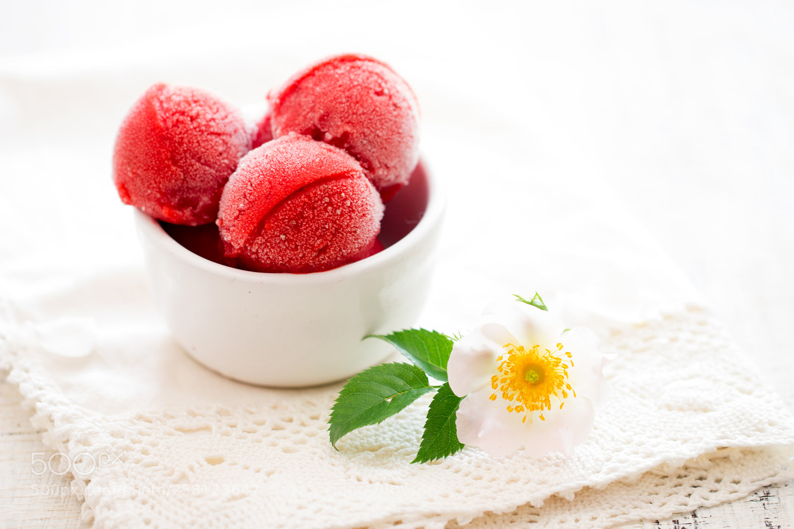Canon EOS 600D (Rebel EOS T3i / EOS Kiss X5) sample photo. Strawberry sorbet photography