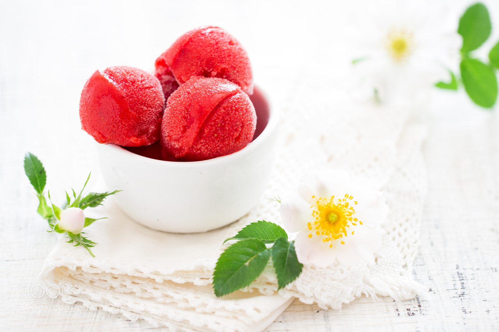 Canon EOS 600D (Rebel EOS T3i / EOS Kiss X5) sample photo. Strawberry sorbet photography