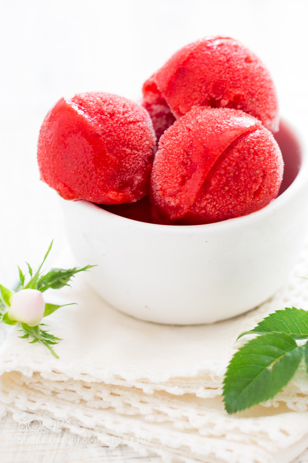 Canon EOS 600D (Rebel EOS T3i / EOS Kiss X5) sample photo. Strawberry sorbet photography