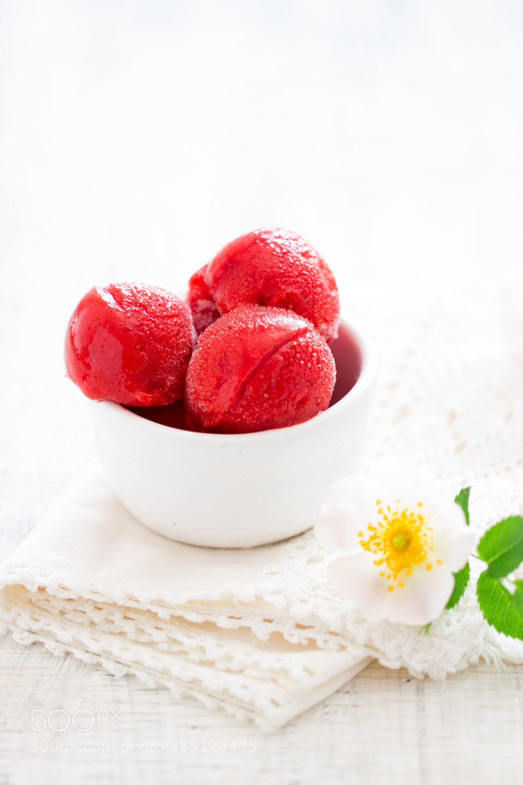 Canon EOS 600D (Rebel EOS T3i / EOS Kiss X5) sample photo. Strawberry sorbet photography