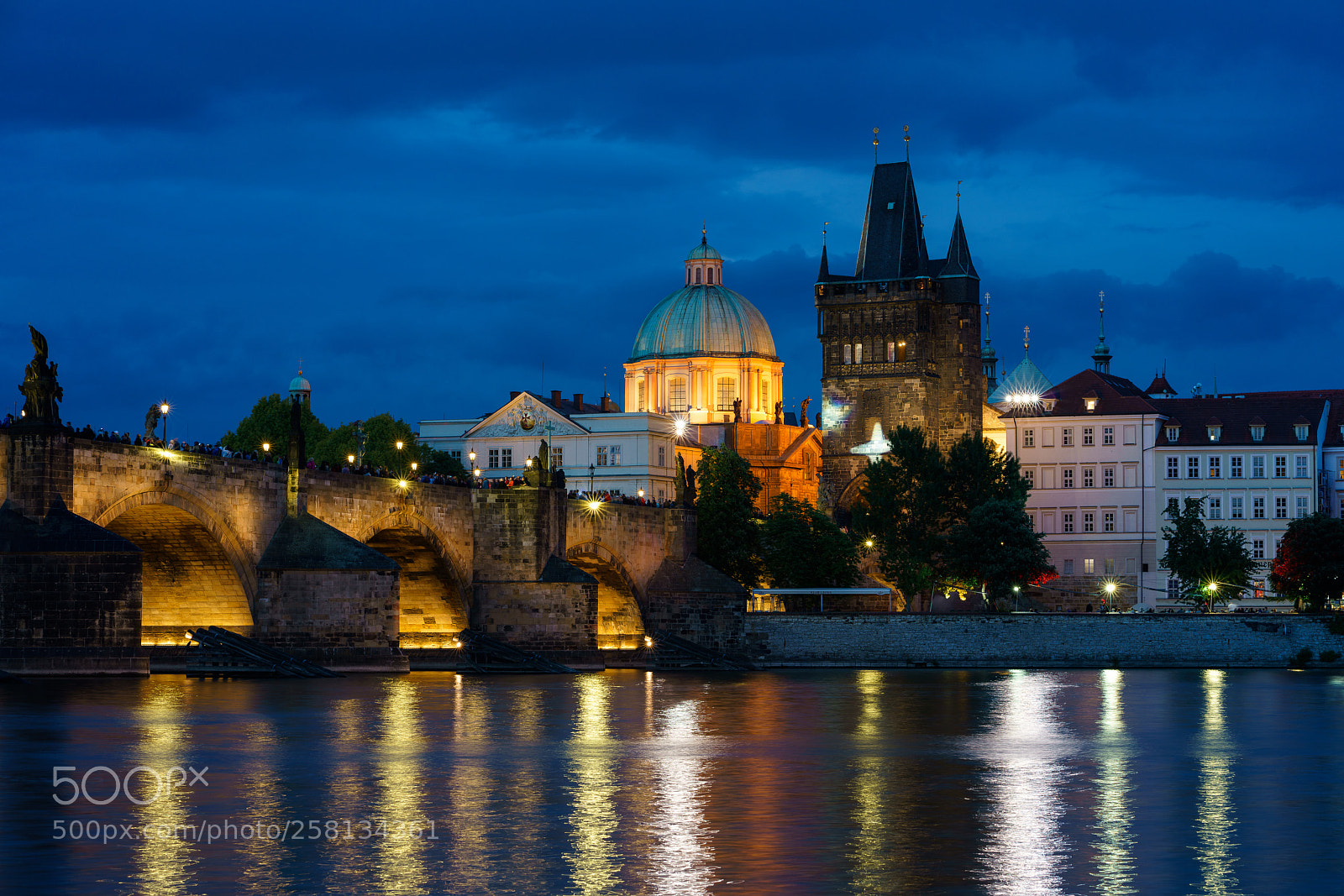 Sony a7R II sample photo. Night prague photography