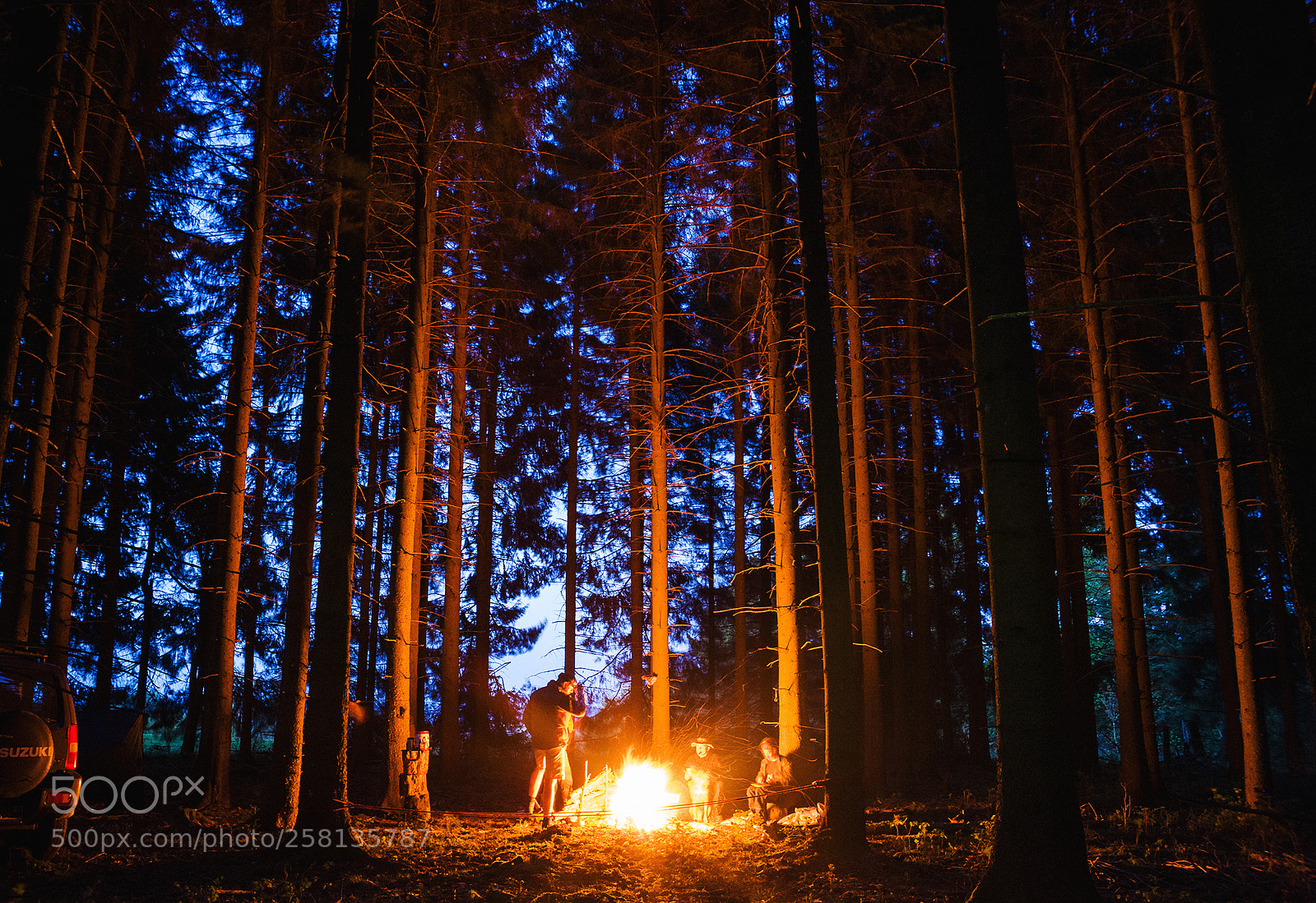 Nikon D700 sample photo. Camping fire photography