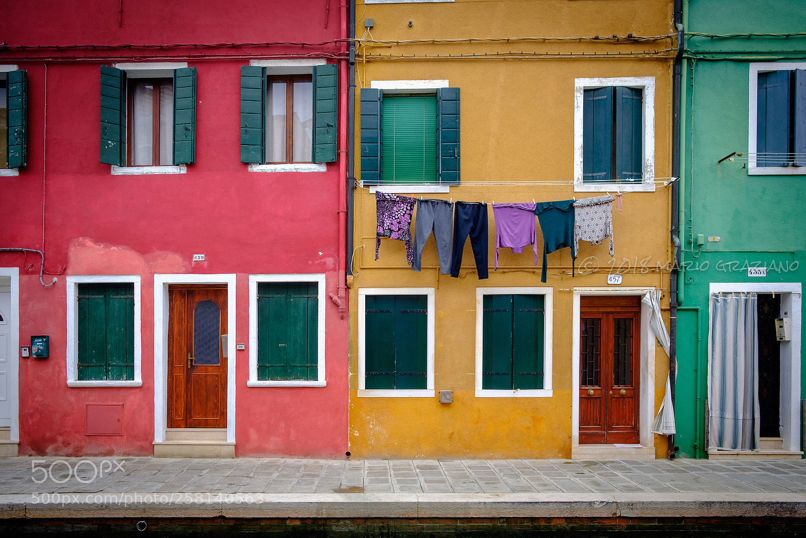 Fujifilm X-T1 sample photo. Facades in burano, venice photography