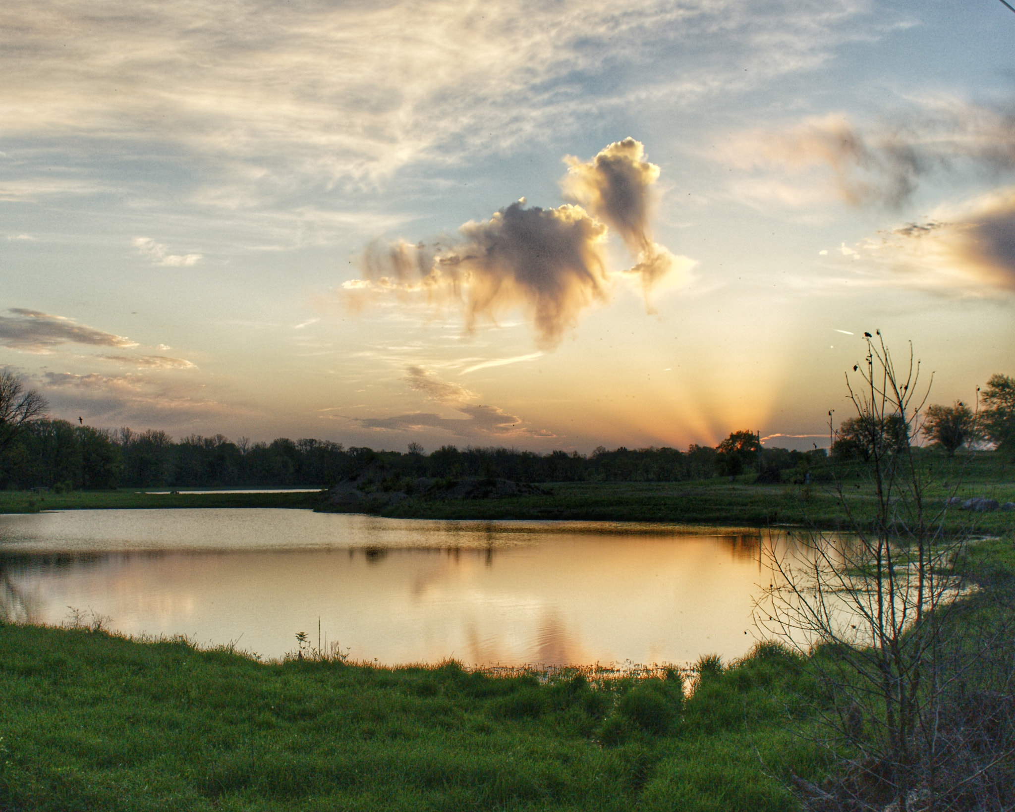 Sony Alpha DSLR-A380 sample photo. Sunrise at the pond photography