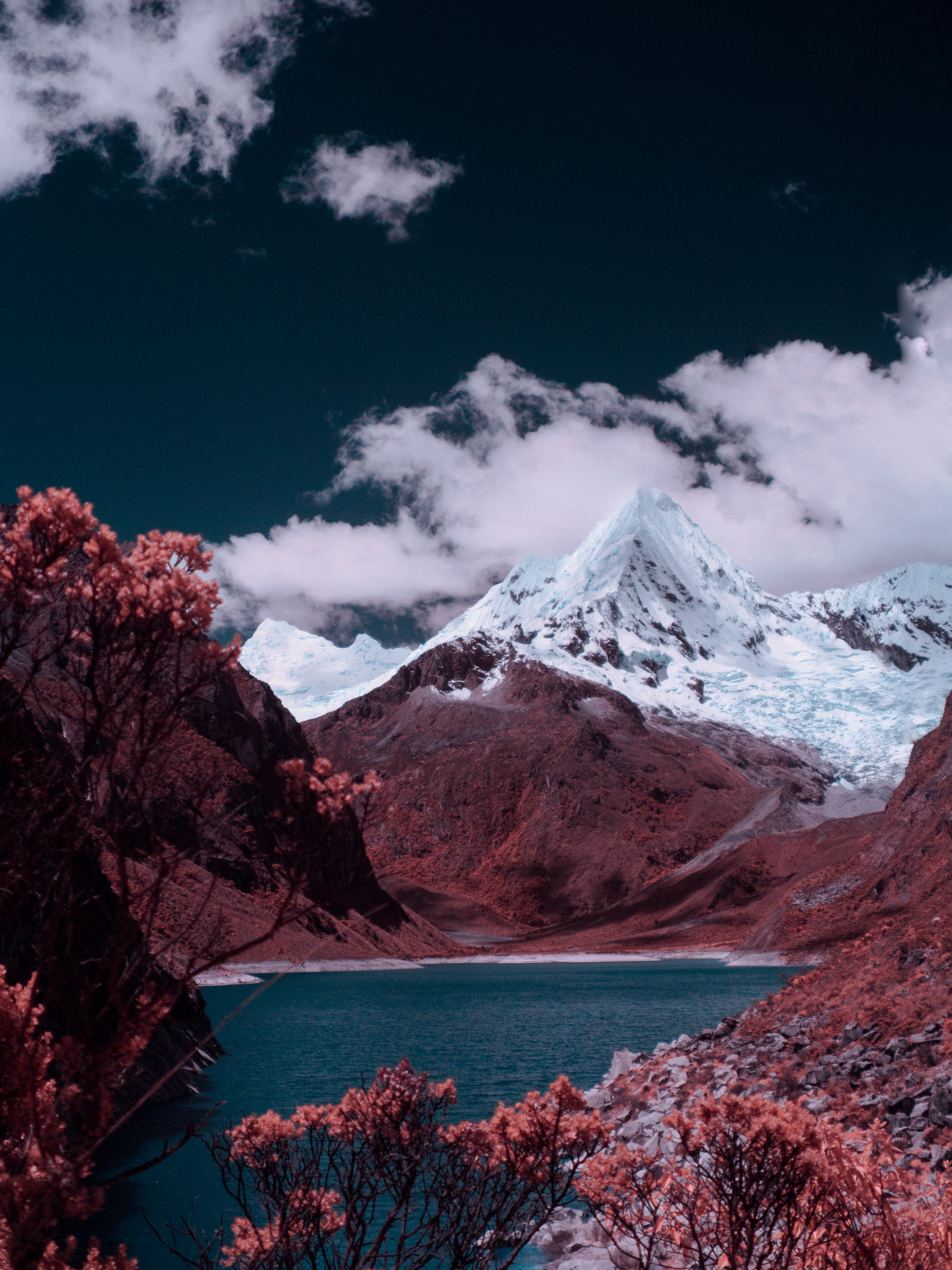 Panasonic Lumix DMC-GF3 sample photo. Laguna paron infrared - peru photography