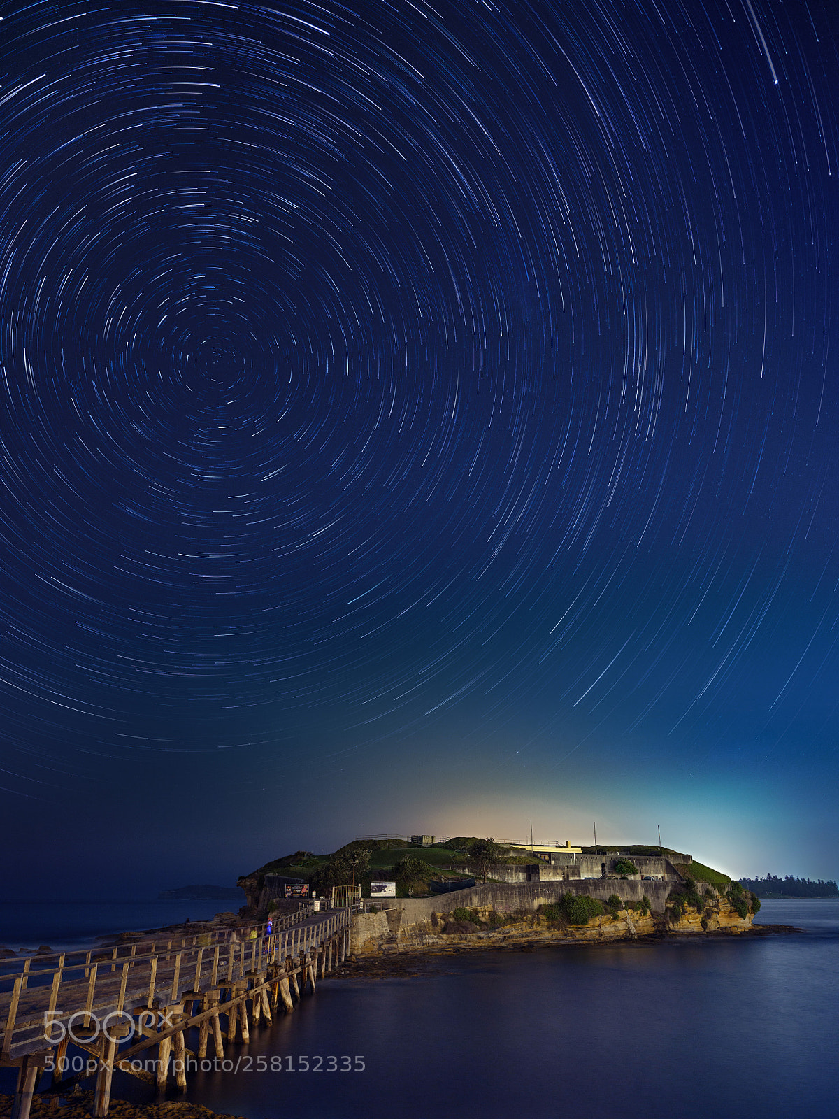Fujifilm GFX 50S sample photo. Bare island star trails photography