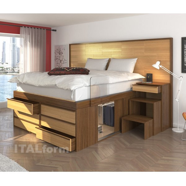 Get Stylish Platform Beds with Storage by ITALform design