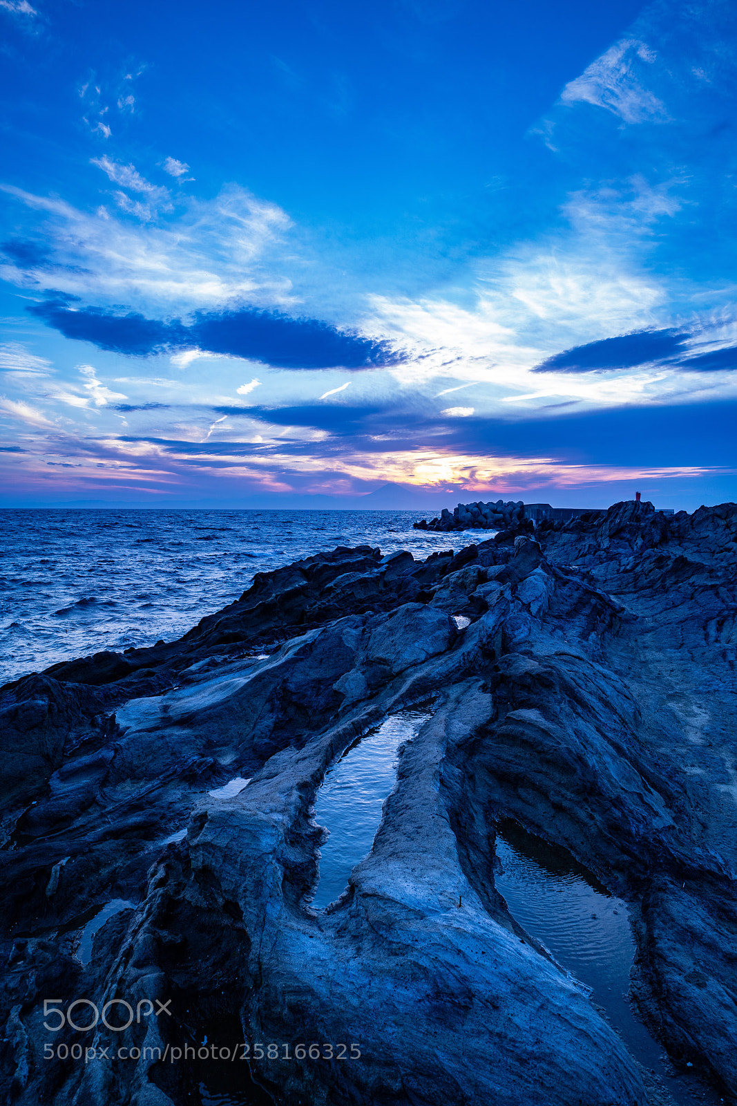 Sony a7R II sample photo. Bluish sunset photography