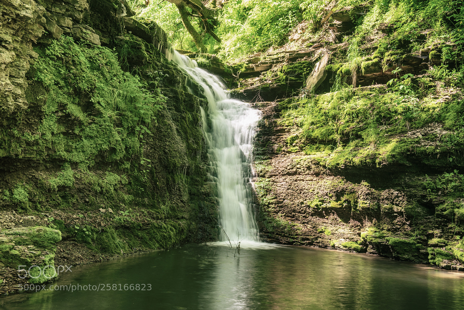 Nikon D750 sample photo. High mountain waterfall photography