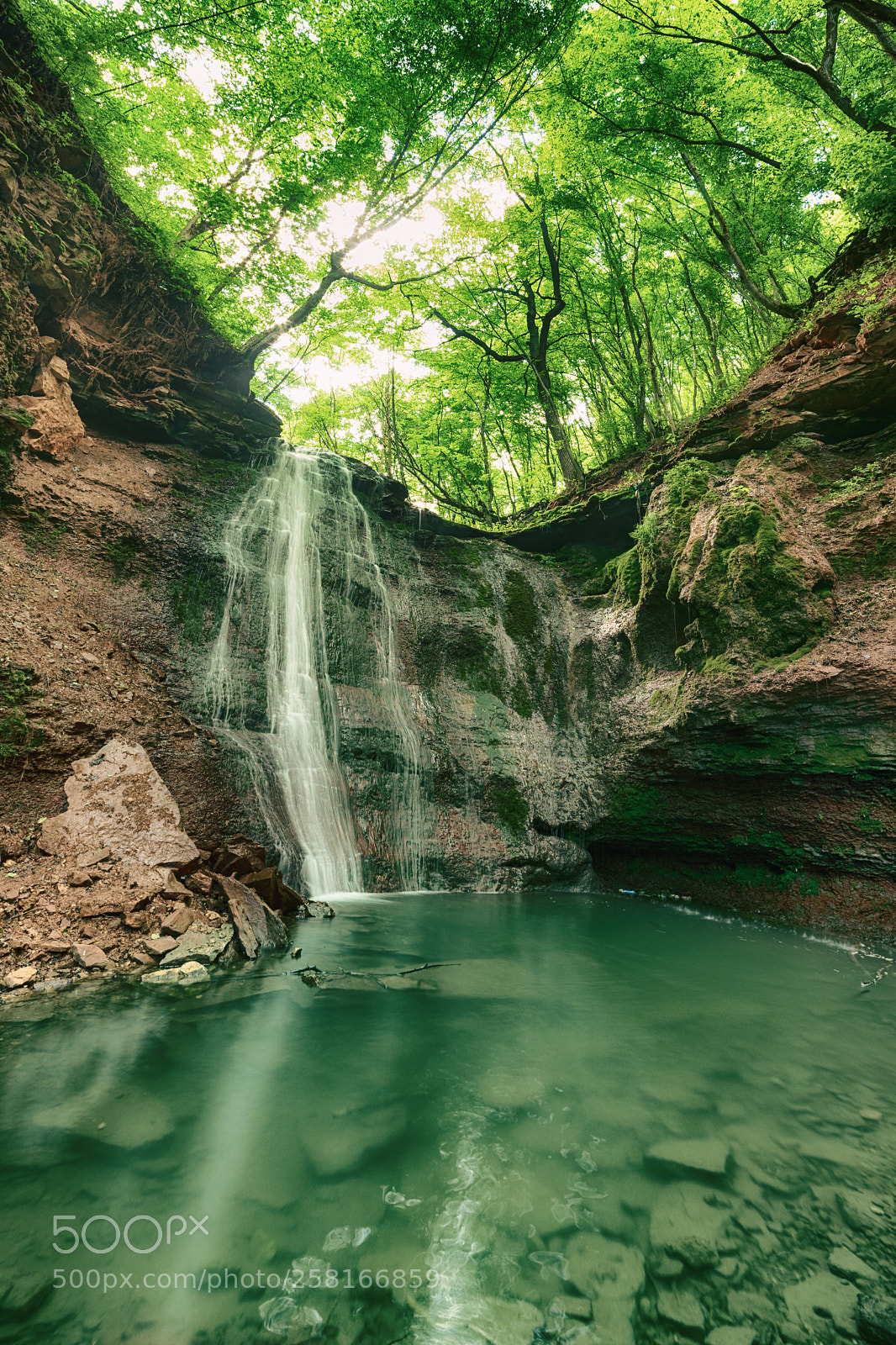 Nikon D750 sample photo. High mountain waterfall photography