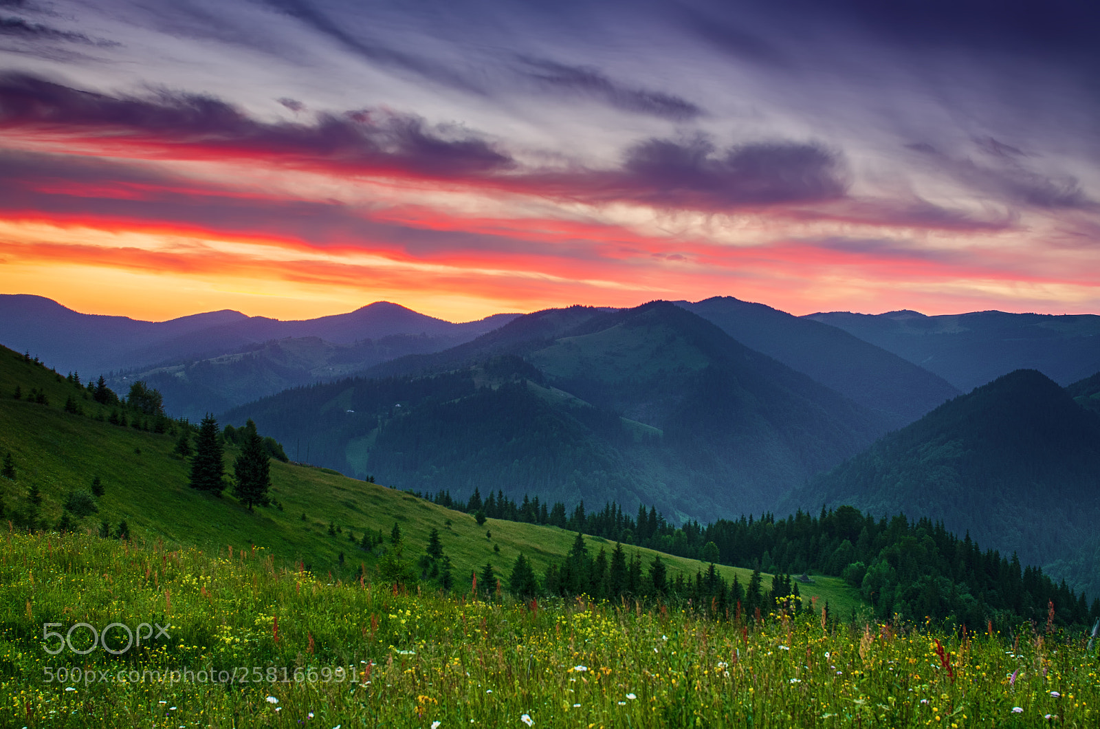 Nikon D7000 sample photo. Colorful mountain sunset photography