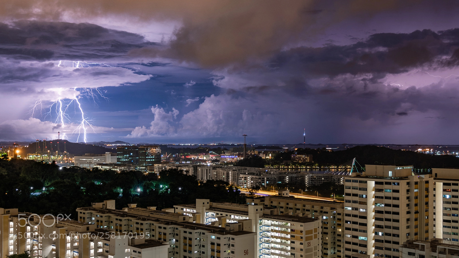 Nikon D850 sample photo. Stormy night @ telok blangah photography