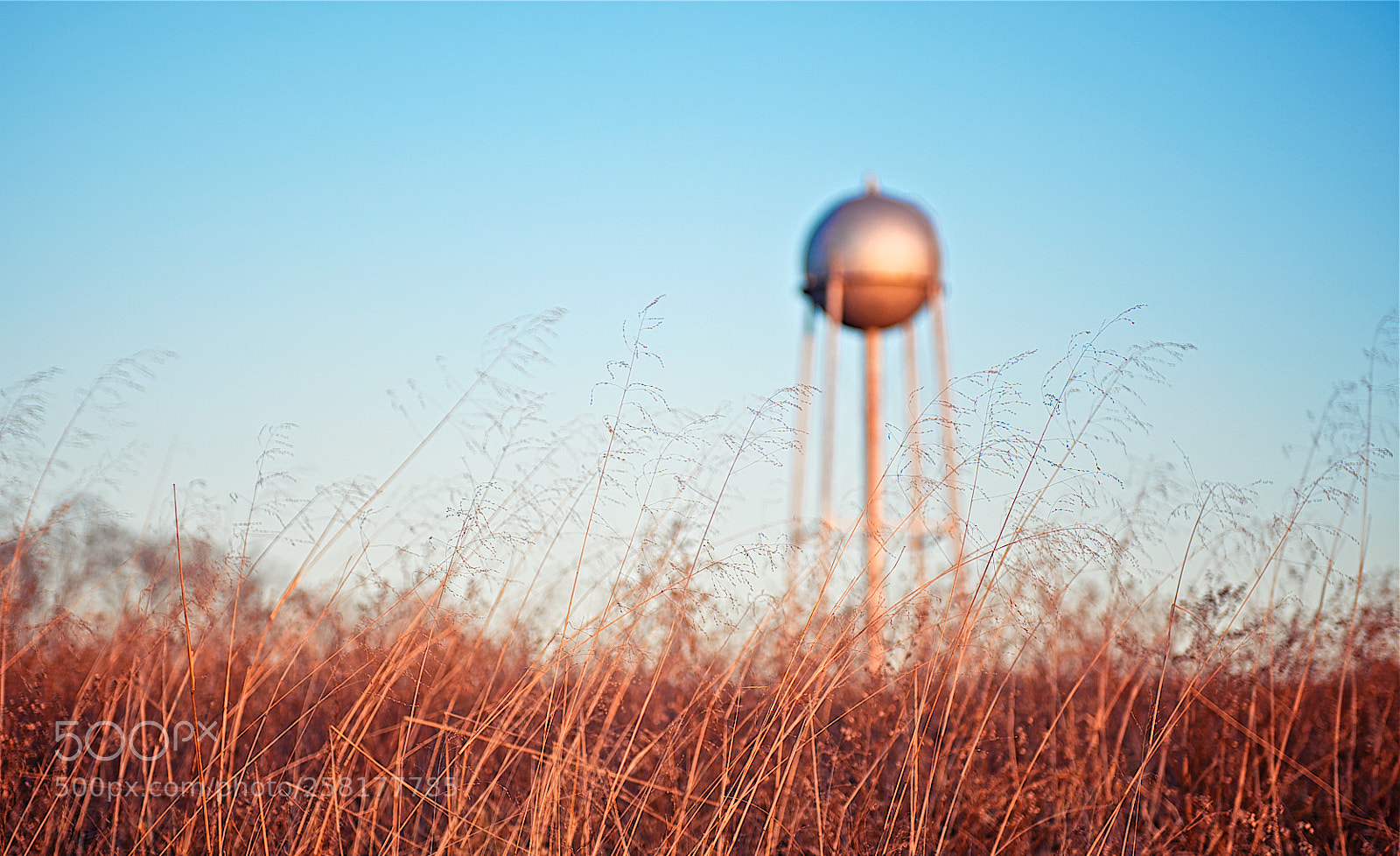 Nikon D700 sample photo. Golden hour water tower photography