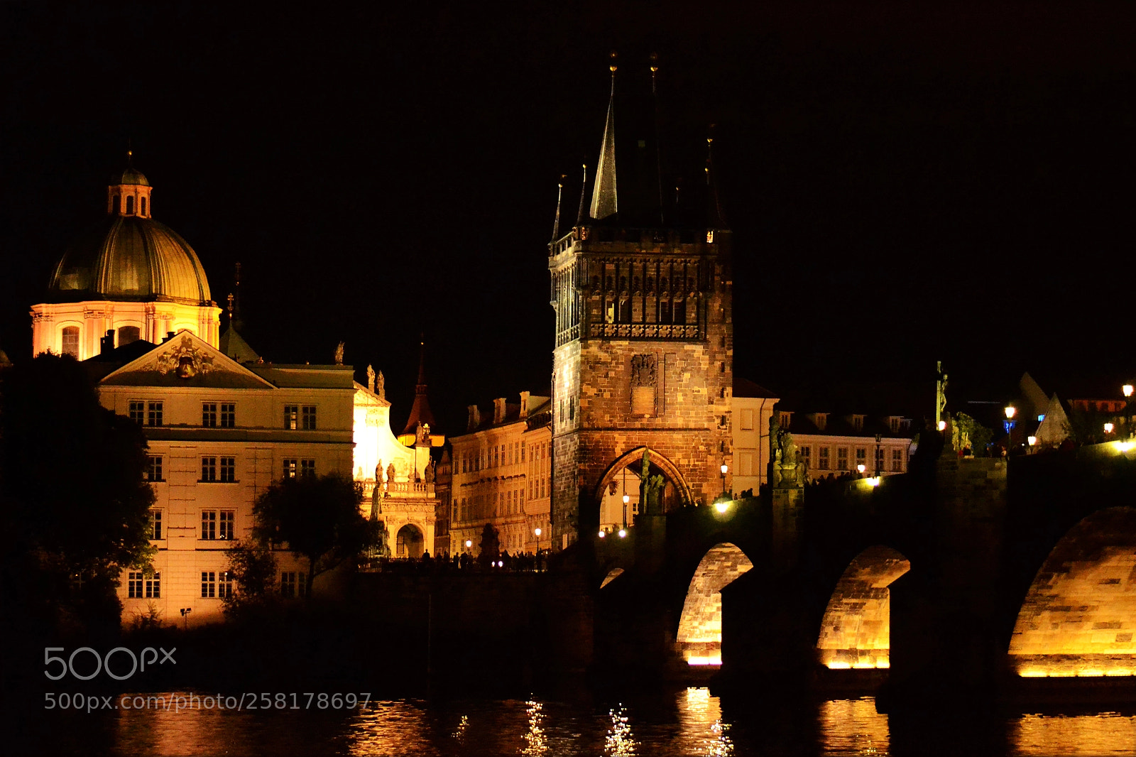 Nikon D3100 sample photo. Charles bridge by night photography