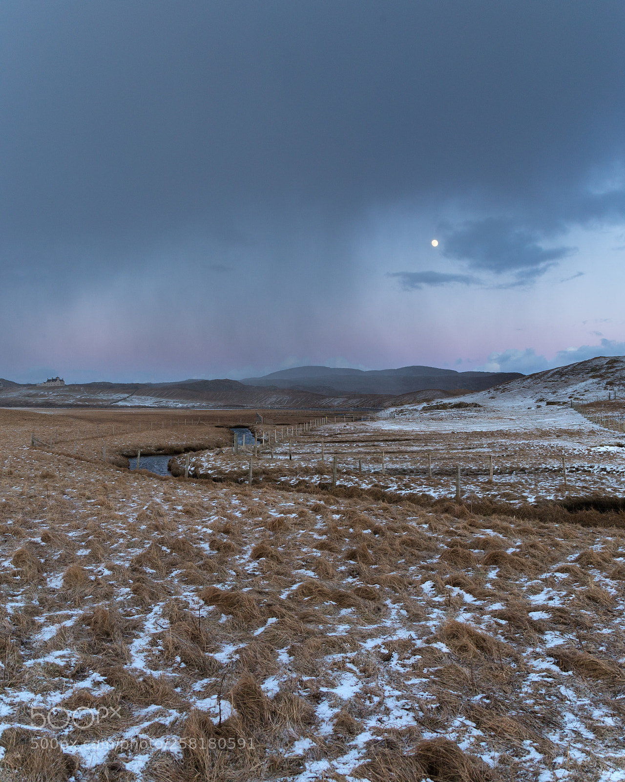 Canon EOS 6D sample photo. Sunset moon and snow photography