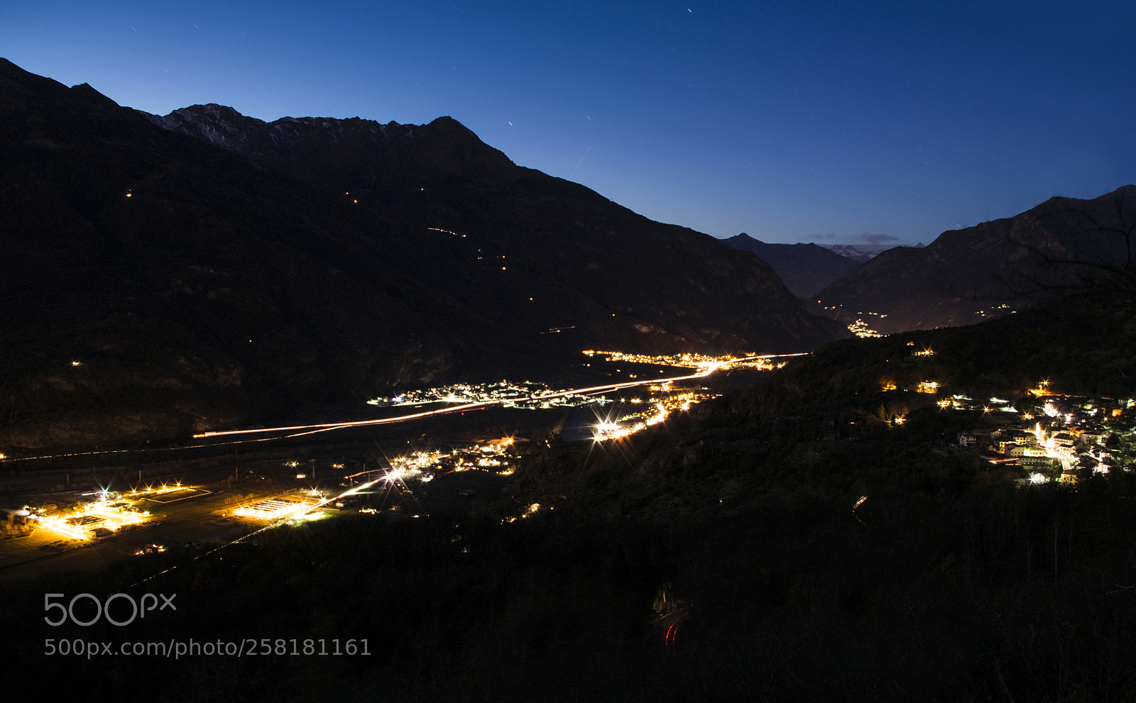 Pentax K-50 sample photo. Highway in the night photography