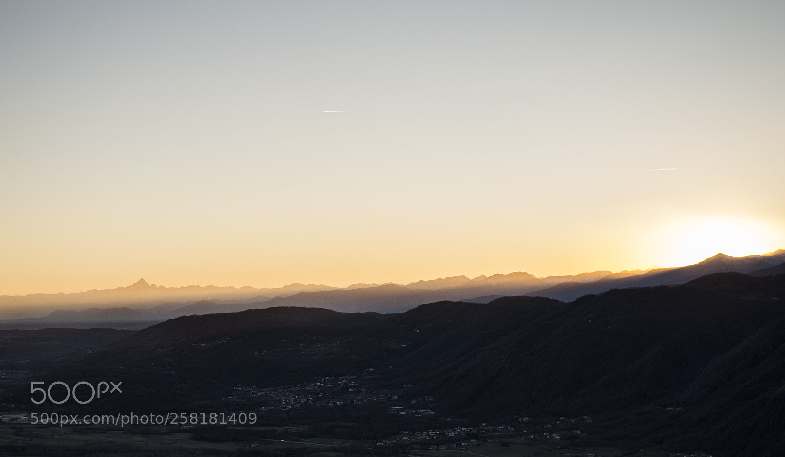Pentax K-50 sample photo. Tramonto sul monviso photography