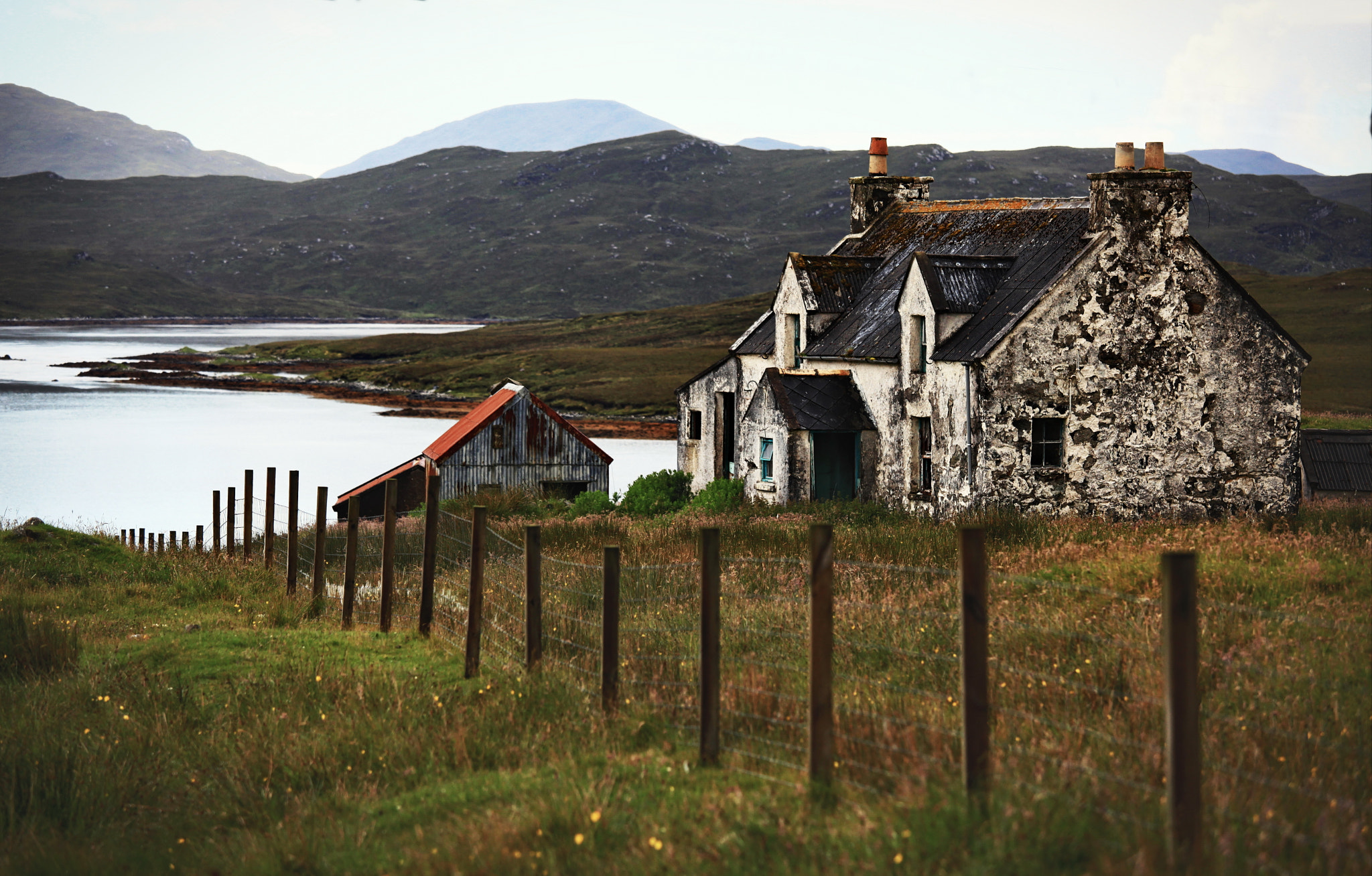 Canon EF 70-200mm F4L IS USM sample photo. Whitehouse hebridean island photography