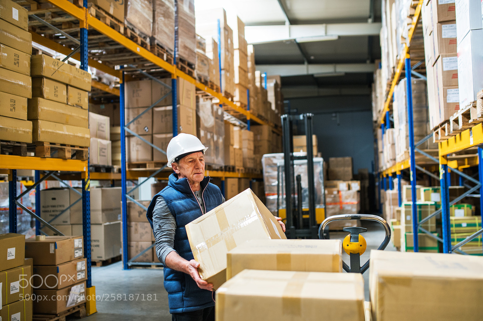 Nikon D5 sample photo. Senior male warehouse worker photography
